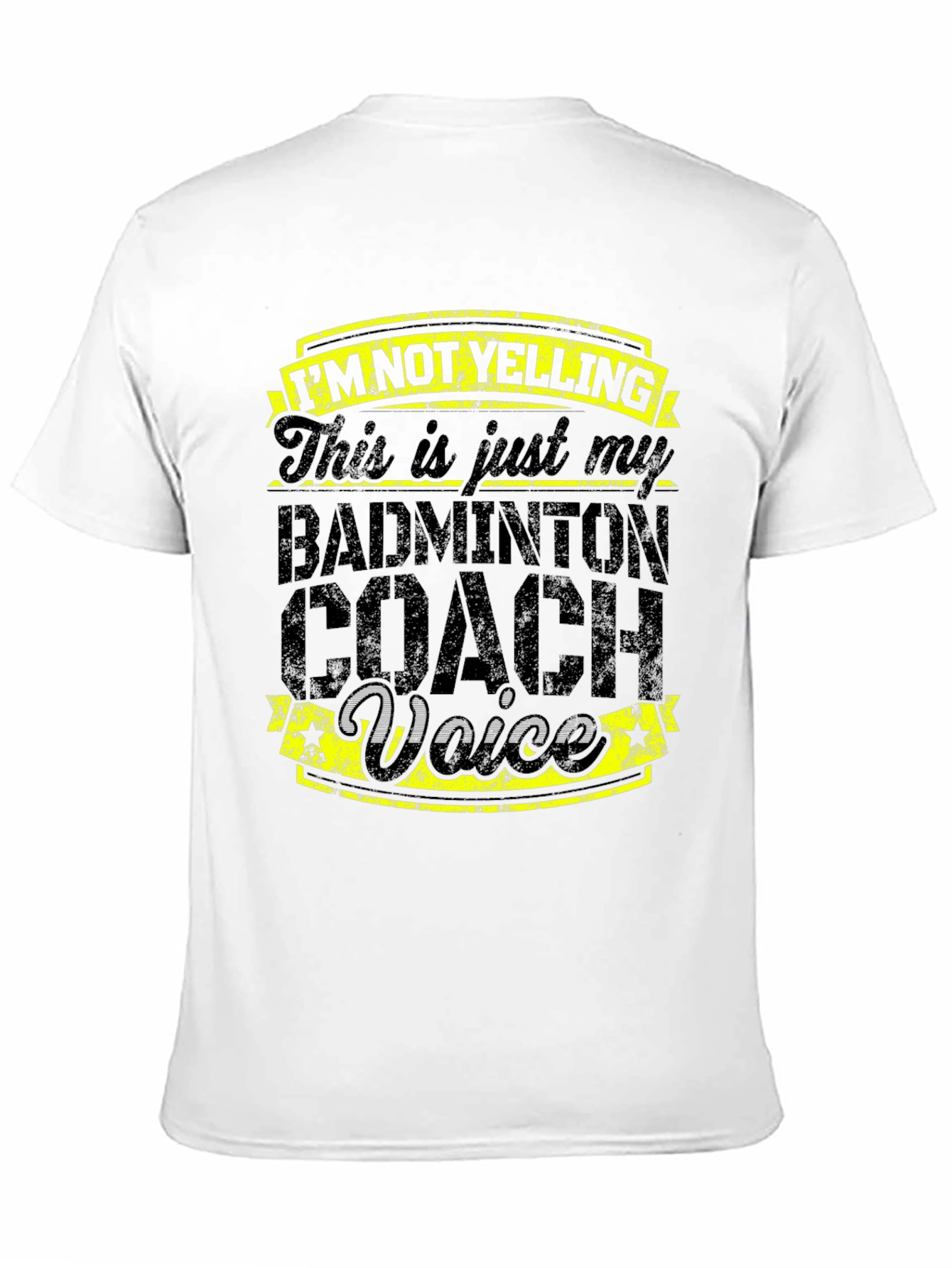 Black Badminton Coach Voice T-Shirt view 11
