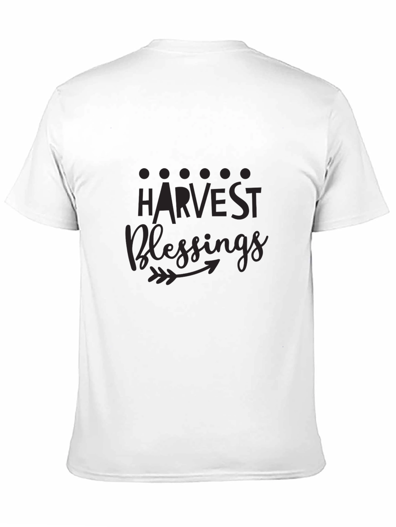 Black Harvest Blessings Black Graphic T-Shirt view 11