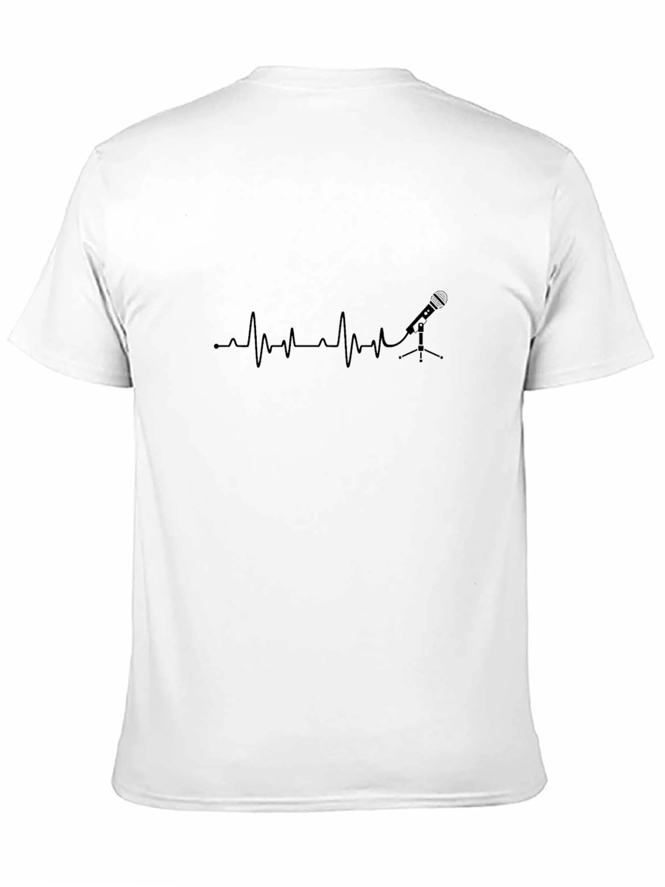 Black Podcast Heartbeat T-Shirt - Black Graphic Tee view 11