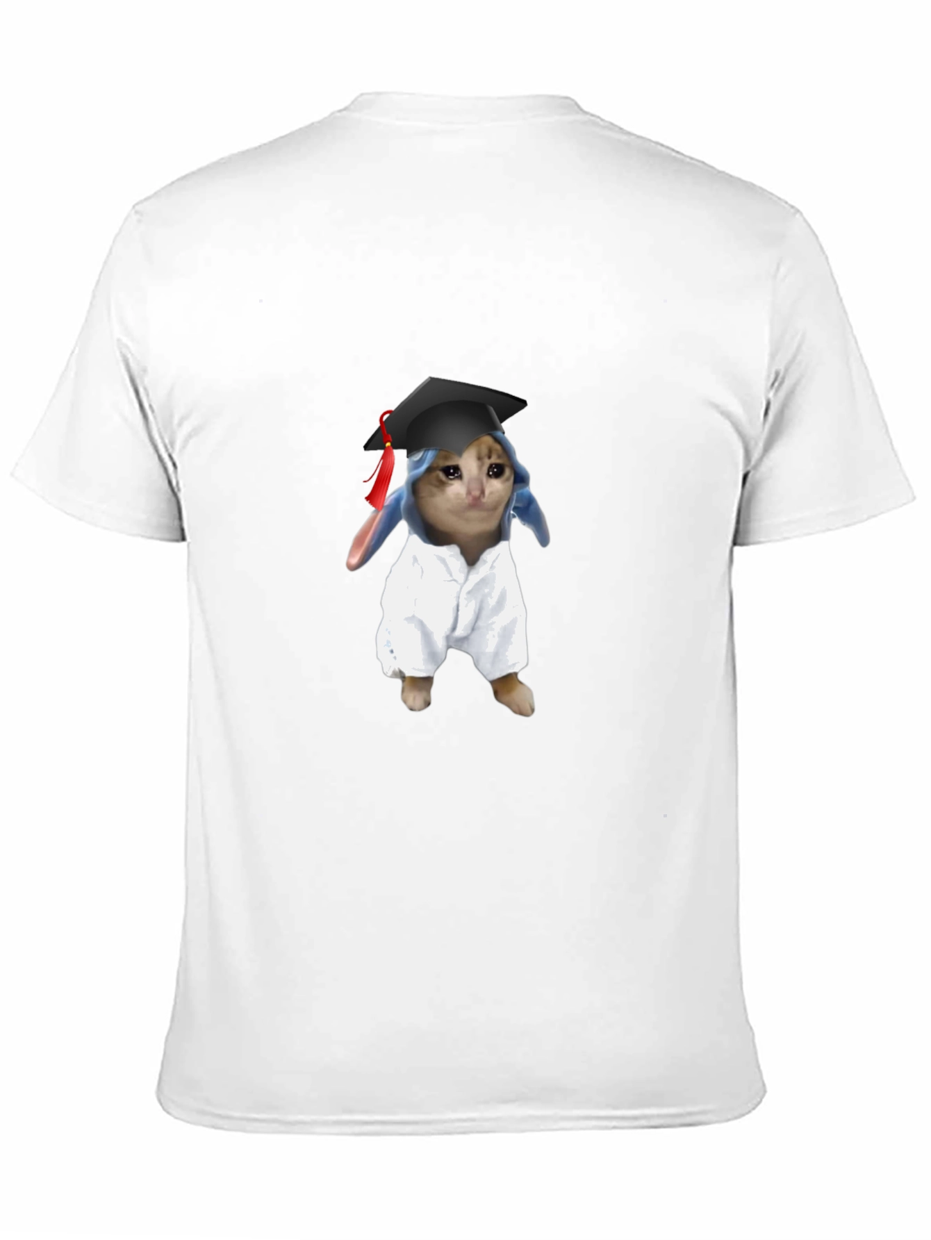 Black Funny Graduate Cat Graphic T-Shirt view 11