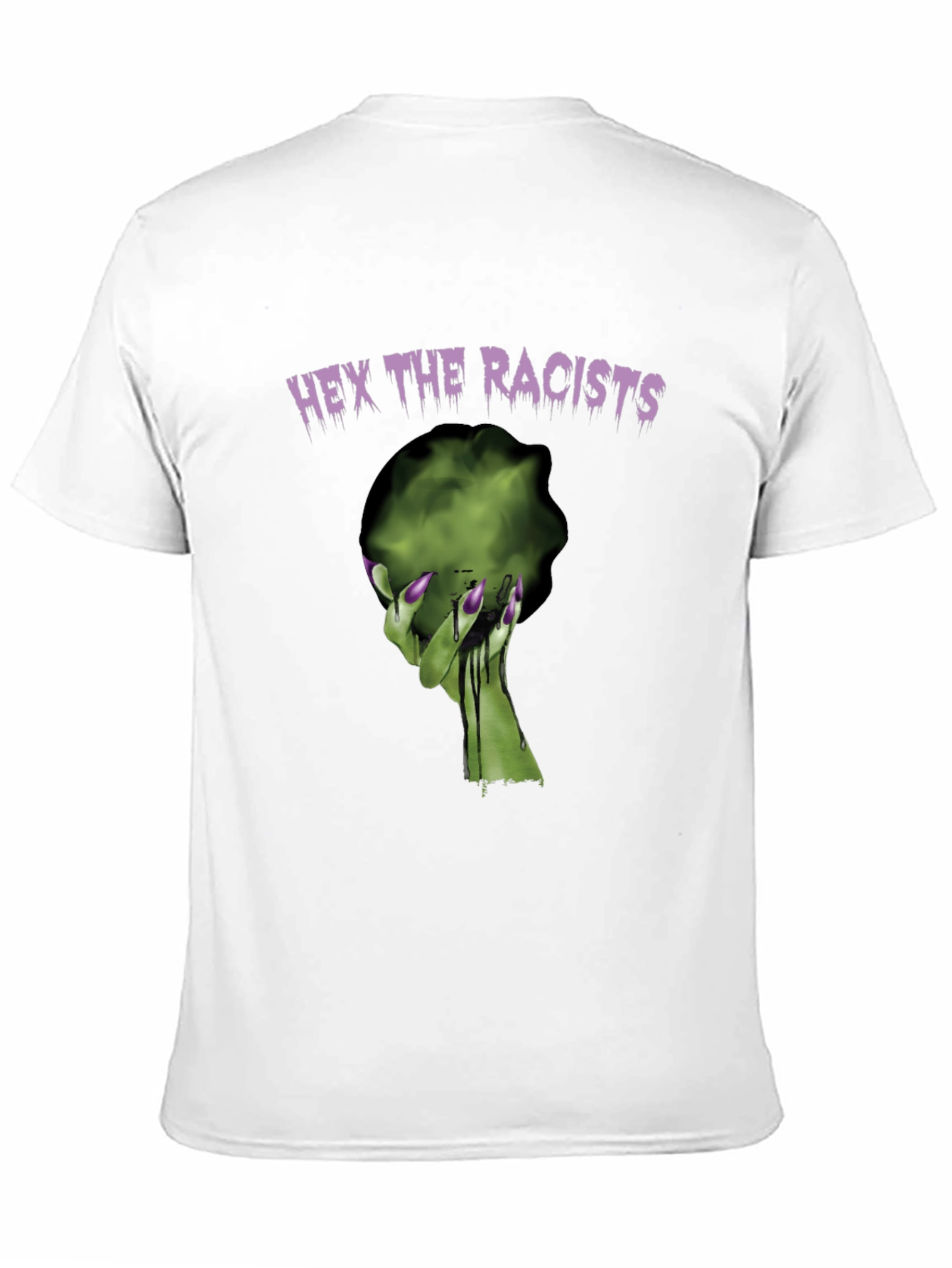 Black Hex the Racists Graphic T-Shirt view 11
