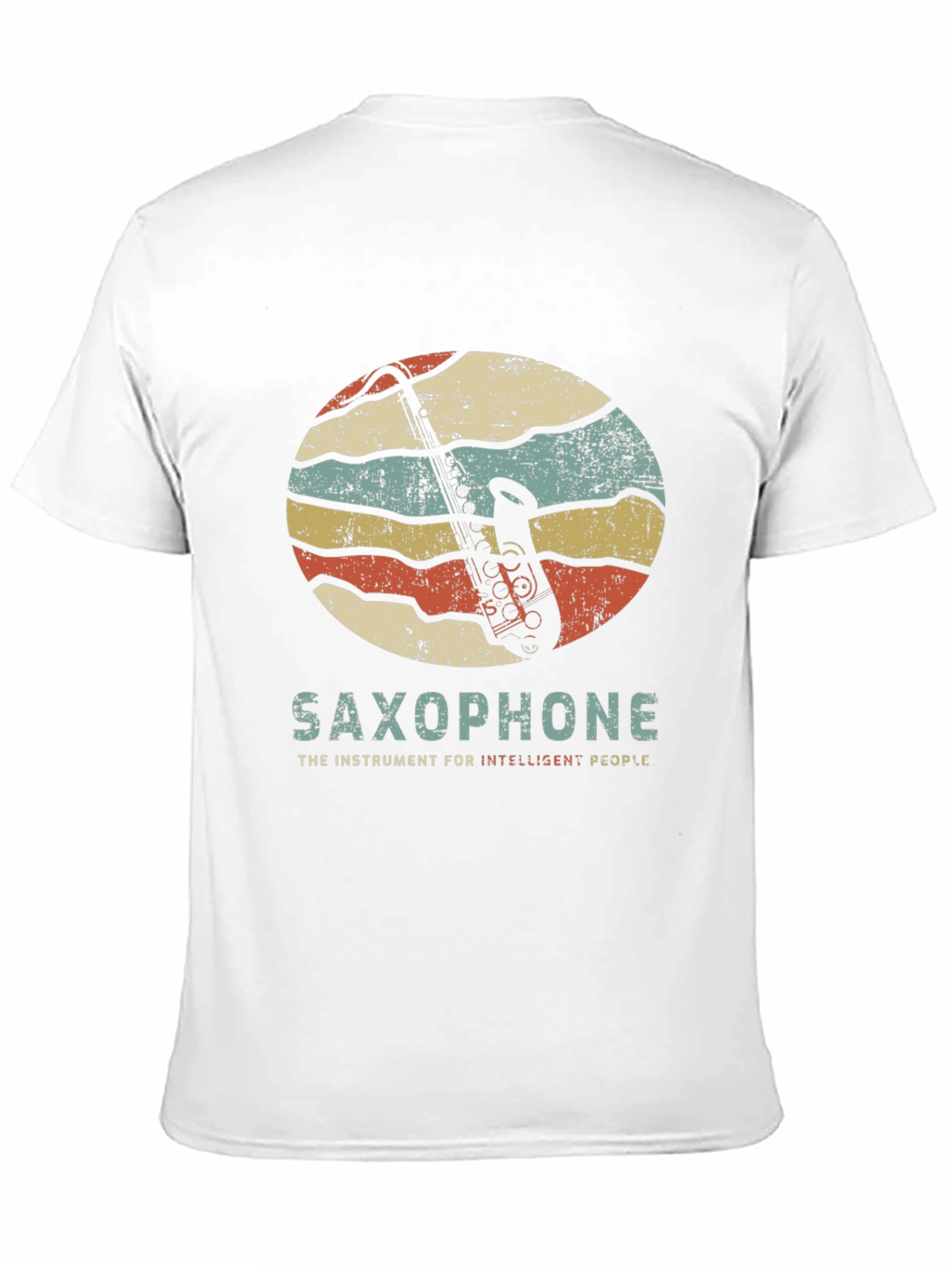Black Saxophone Retro Graphic T-Shirt view 11