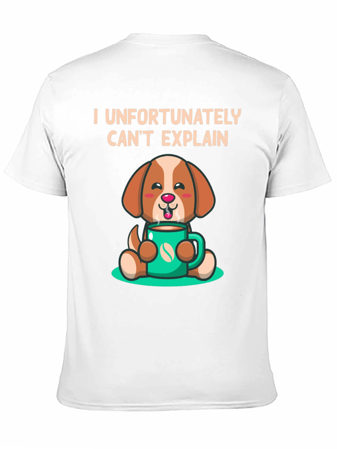 Black Funny Dog & Coffee T-Shirt - I Can't Explain view 11