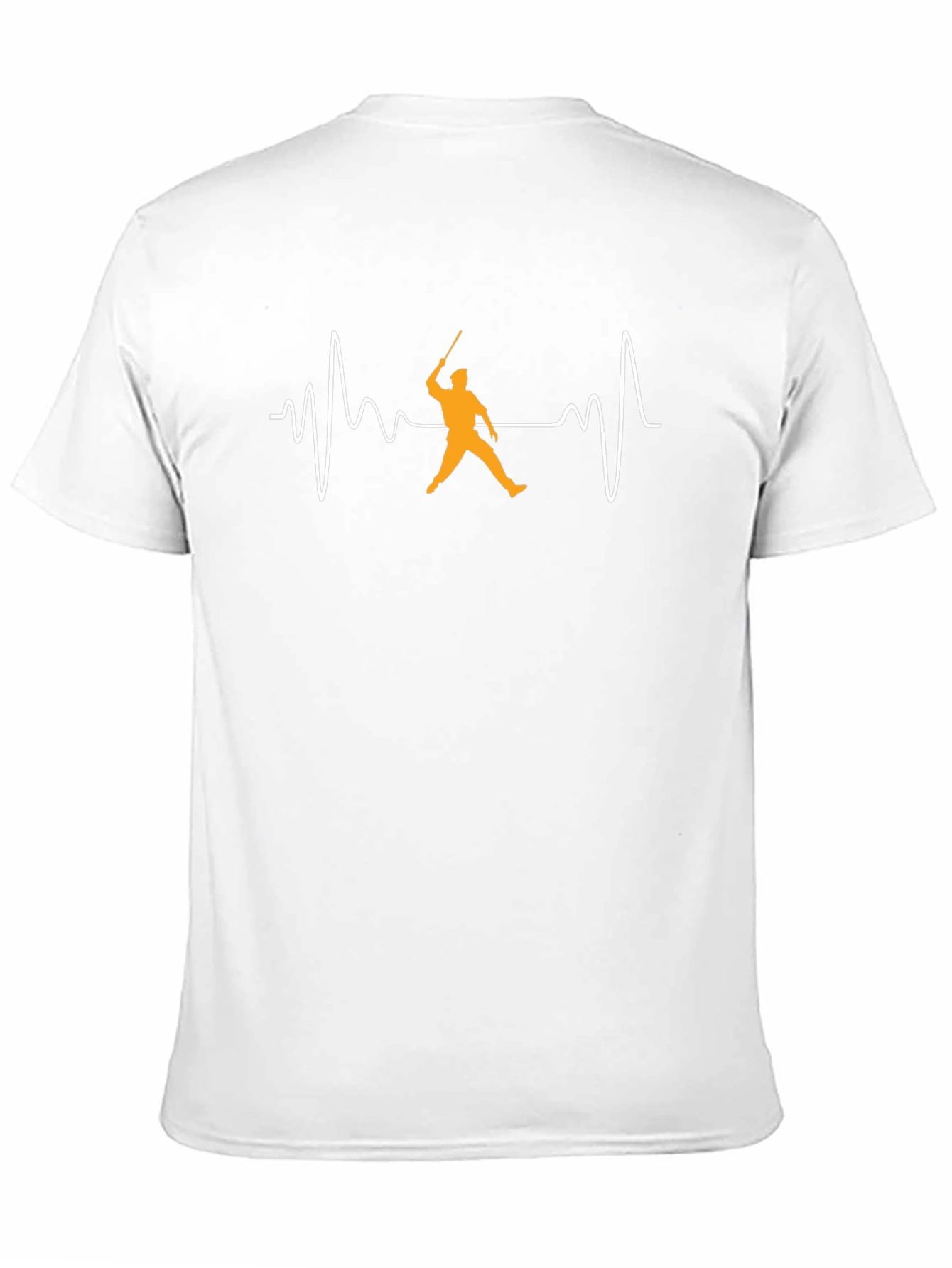 Black Cricket Heartbeat T-Shirt - Black Cotton Tee view 11