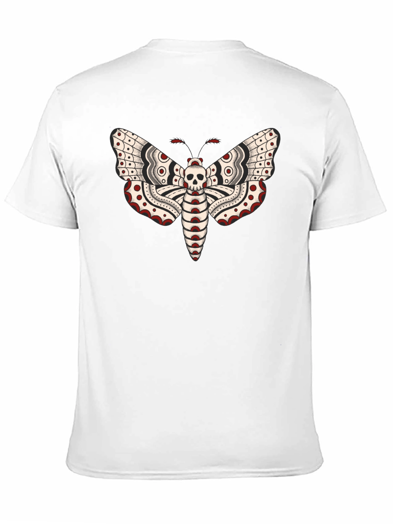 Black Moth Skull Graphic Tee - Black T-Shirt view 11
