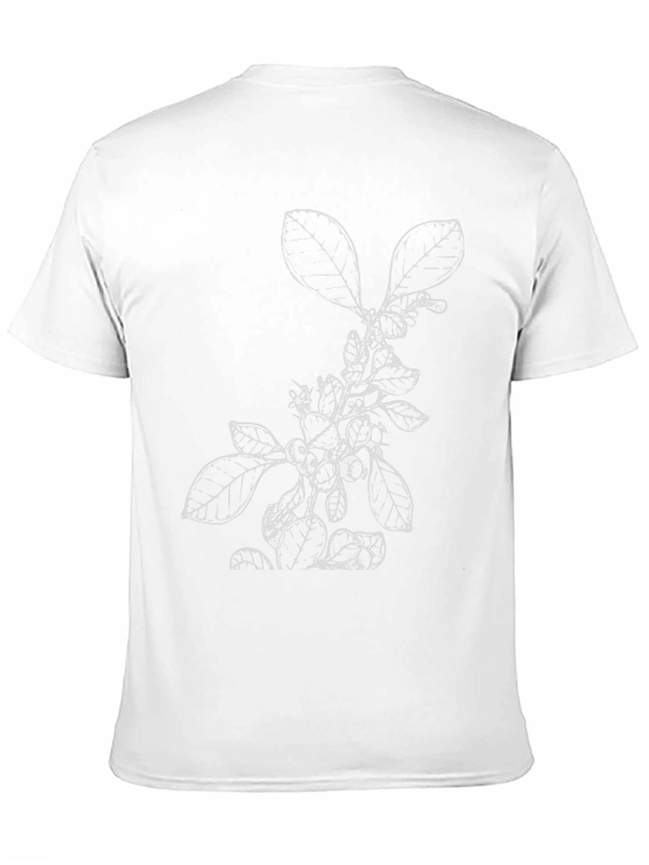 Black Botanical Print Black T-Shirt view 11