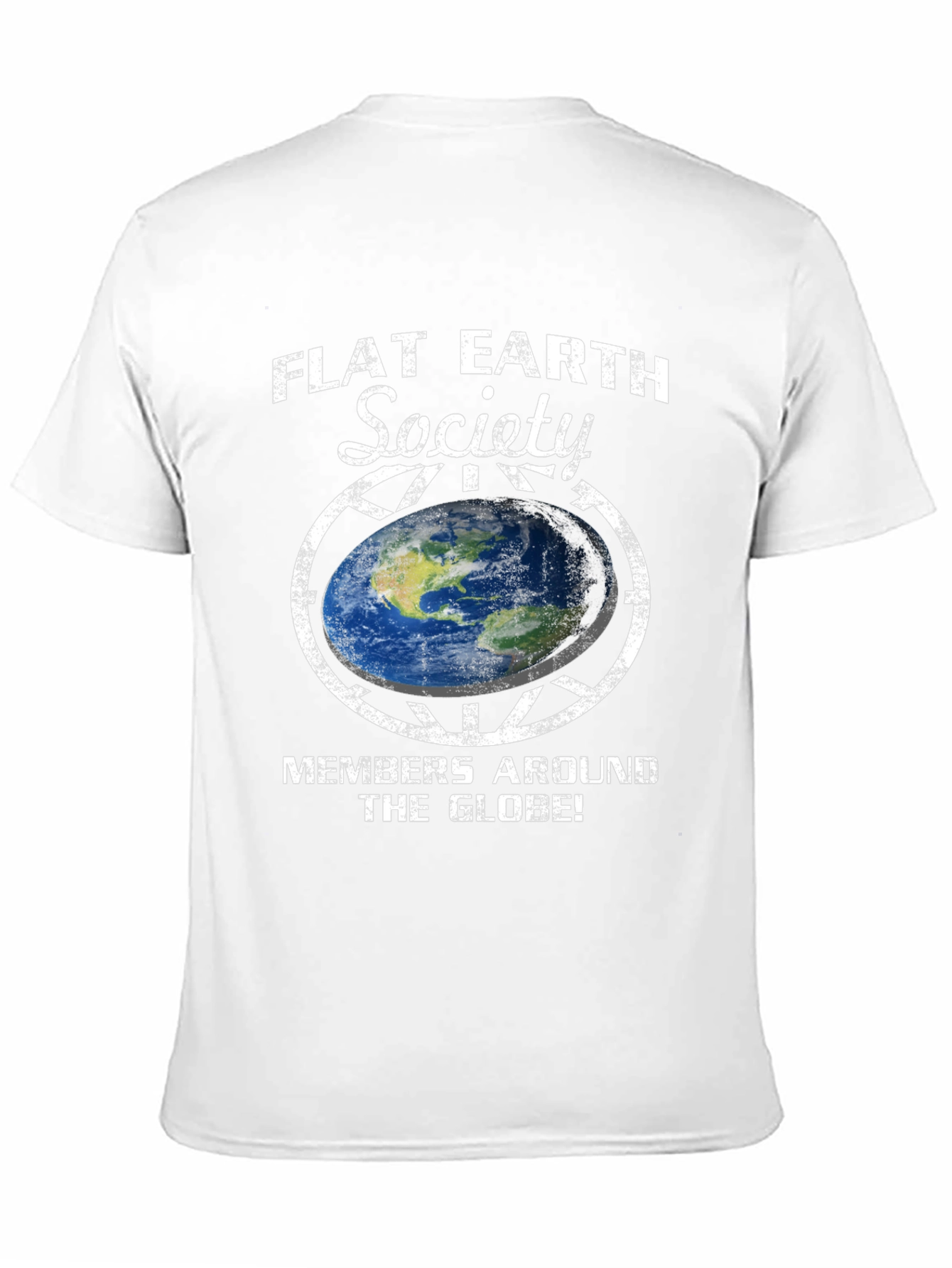 Black Flat Earth Society Graphic T-Shirt view 11