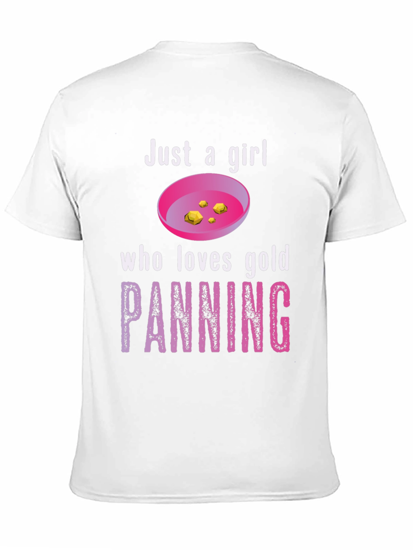 Black Just a Girl Who Loves Gold Panning T-Shirt view 11
