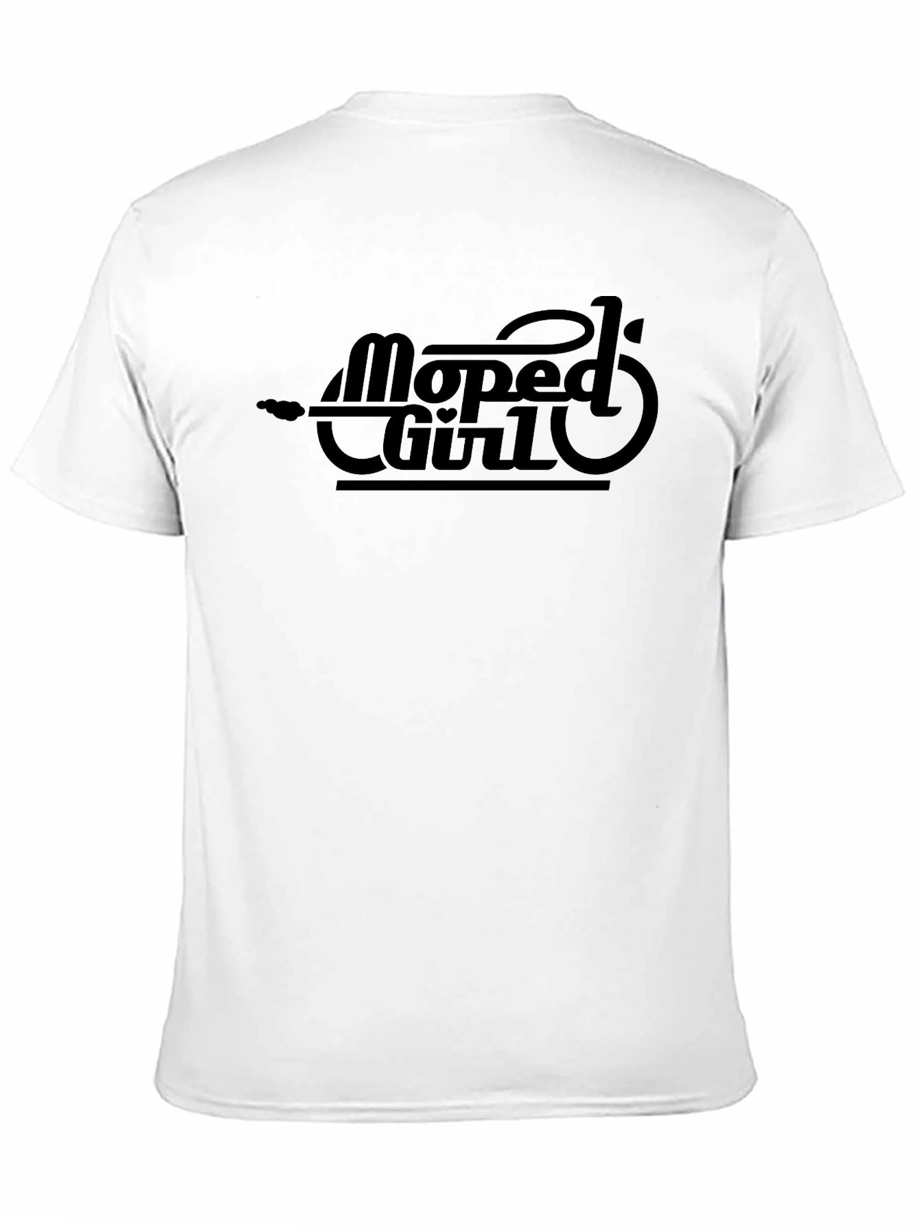 Black Moped Girl Graphic Tee - Sleek Black Cotton T-Shirt view 11