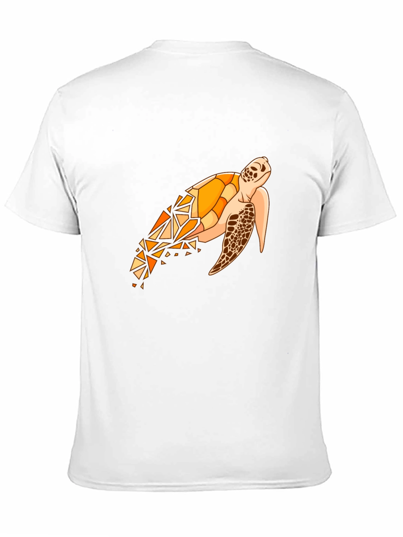 Black Geometric Sea Turtle Graphic Tee view 11