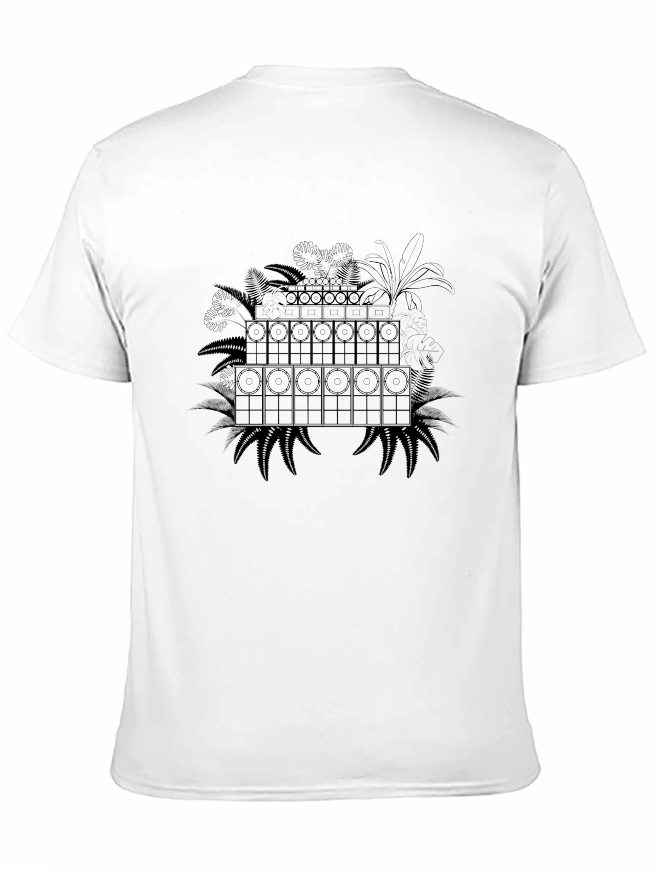 Black Jungle Sounds T-Shirt - Black Graphic Tee view 11