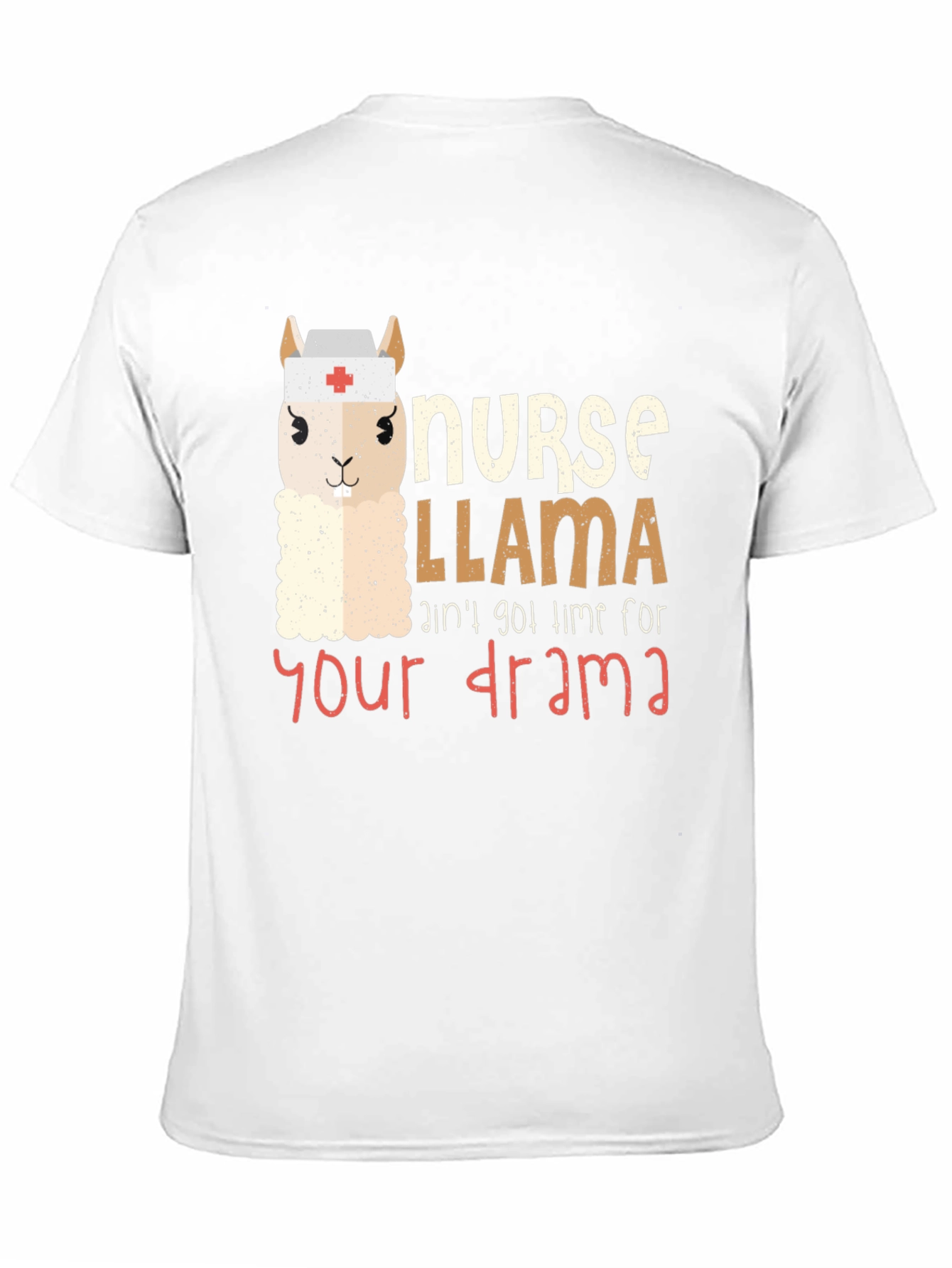 Black Nurse Llama Graphic Tee - Funny & Unique Unisex T-Shirt view 11