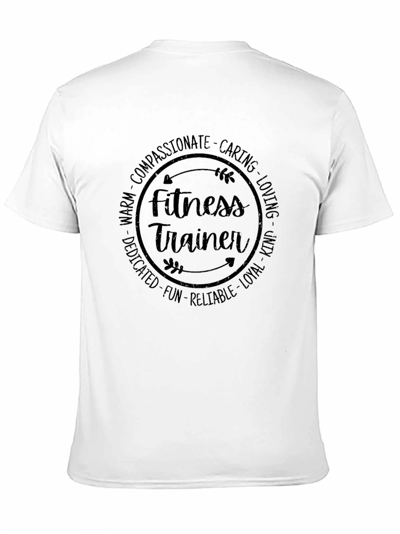 Black Fitness Trainer Graphic T-Shirt - Black view 11