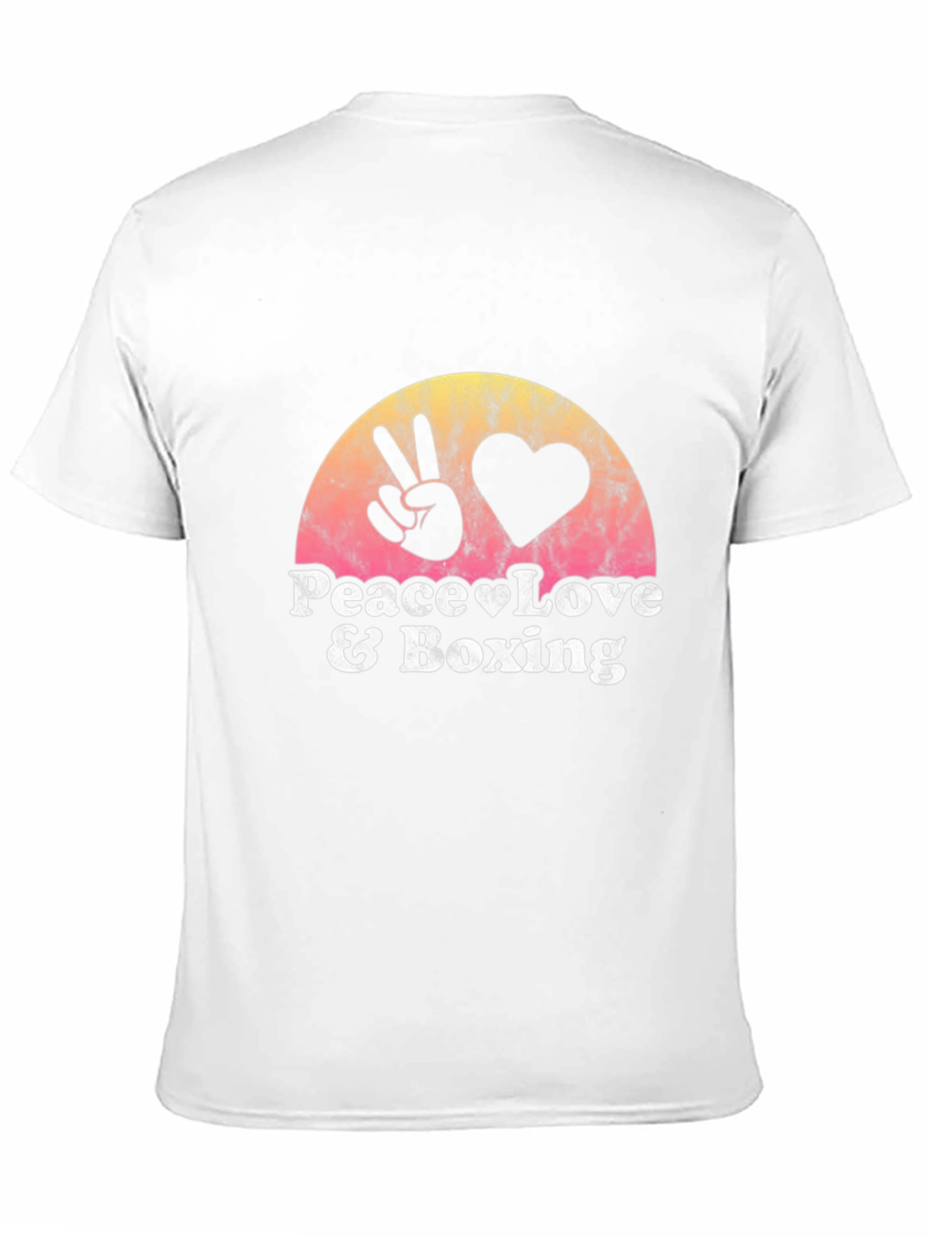 Black Peace Love and Boxing Black T-Shirt view 11
