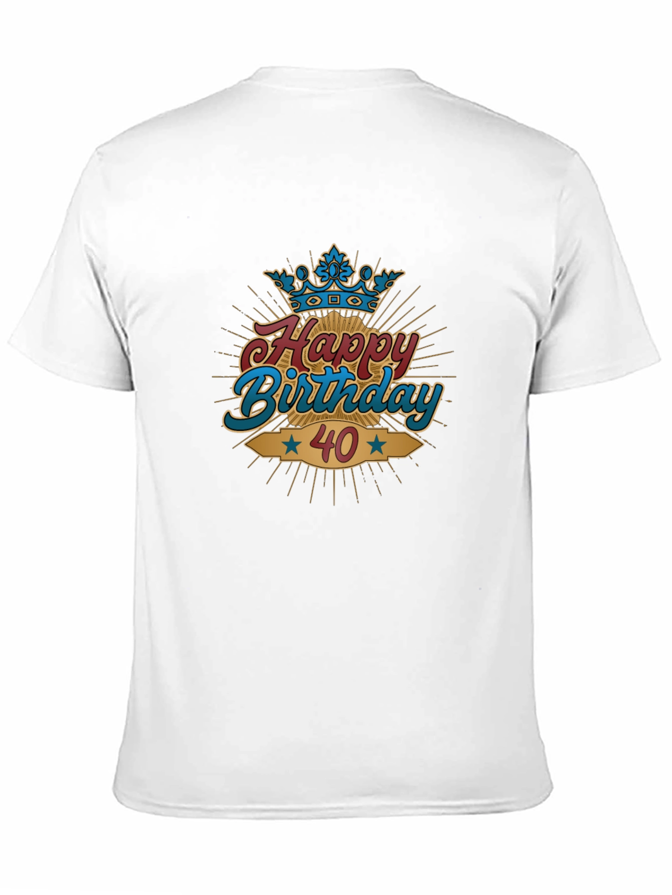 Black Happy 40th Birthday T-Shirt view 11