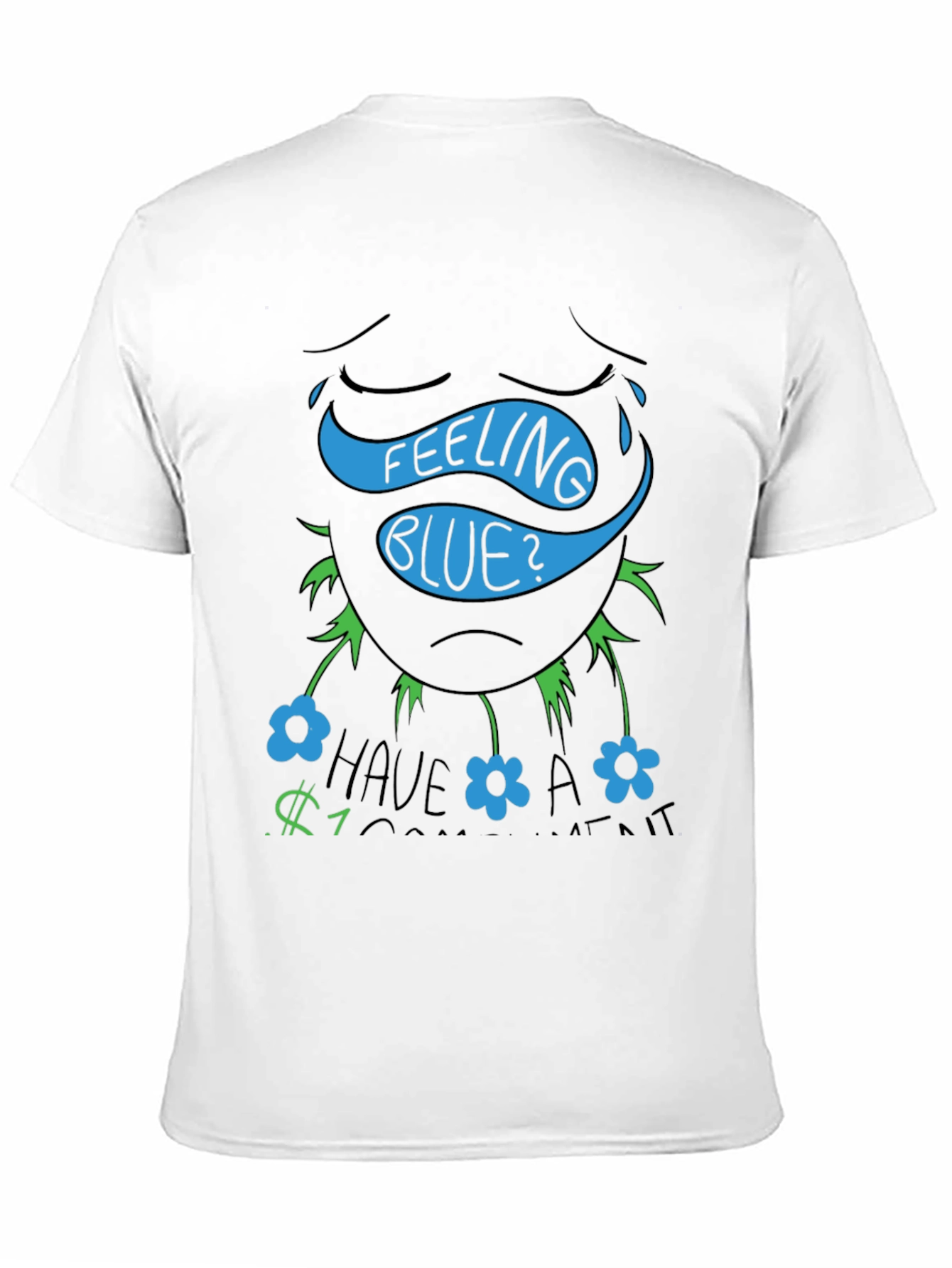 Black Feeling Blue? Funny Graphic T-Shirt view 11