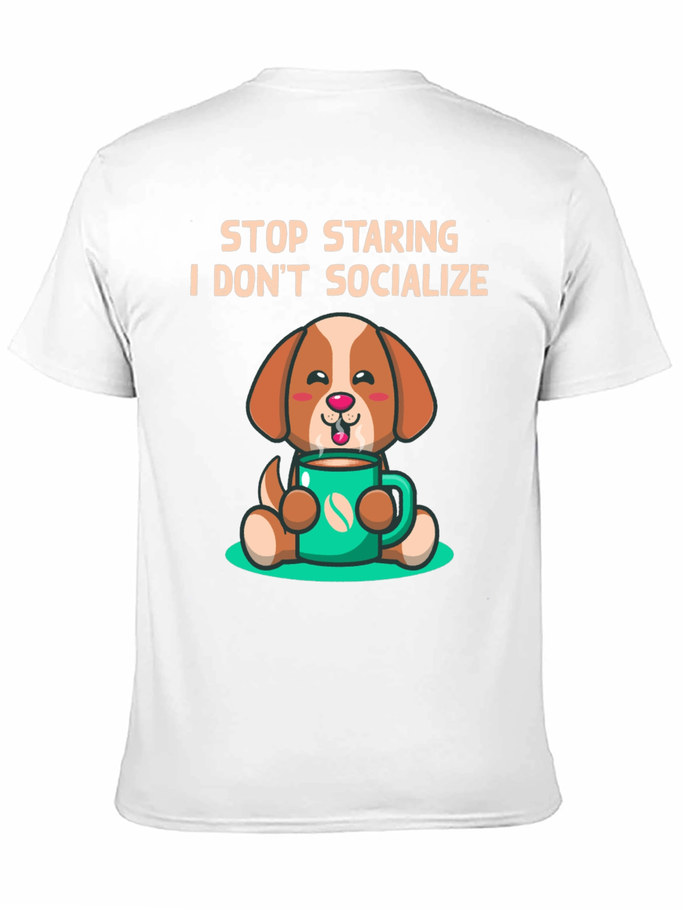 Black Funny Dog Coffee Graphic T-Shirt view 11