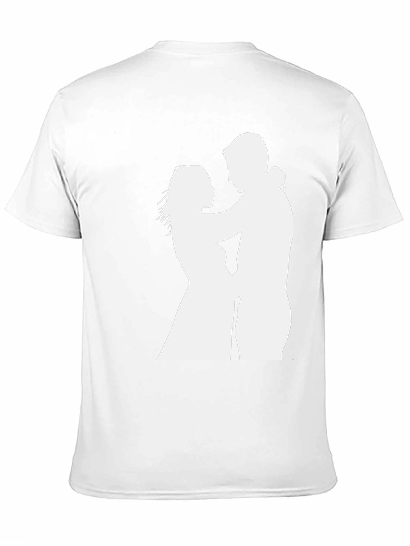 Black Silhouette Couple Black Tee view 11