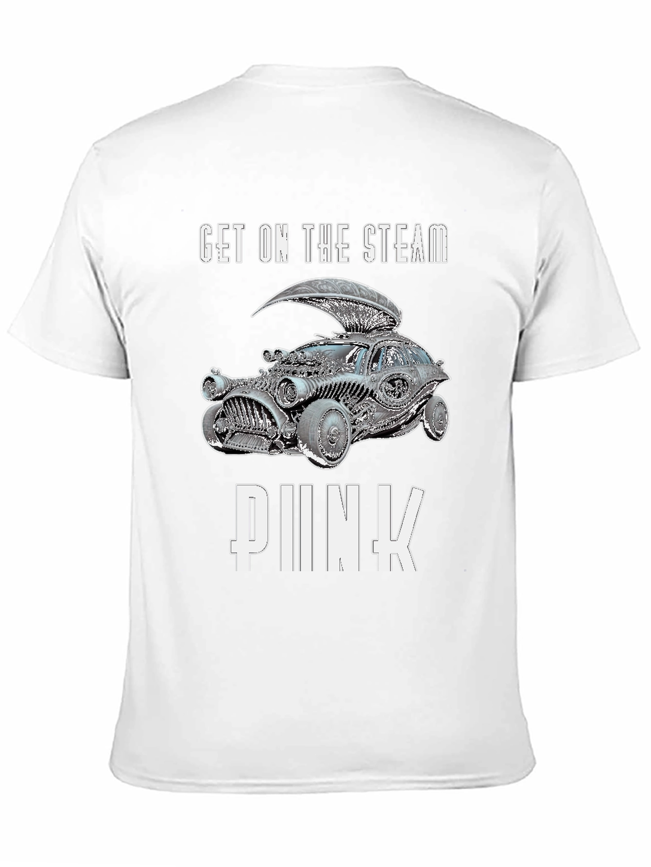 Black Steampunk Car Graphic T-Shirt view 11