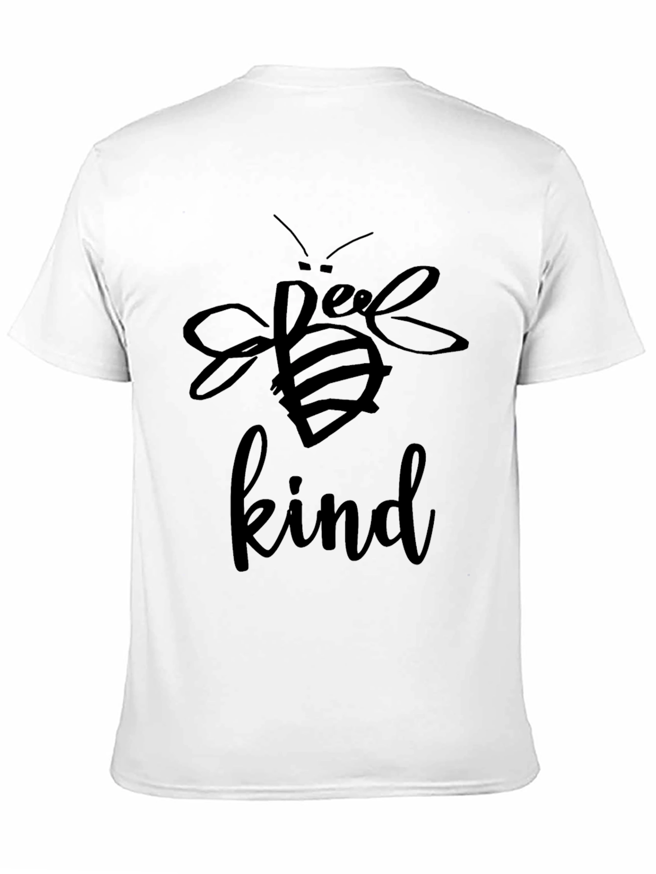 Black Bee Kind Graphic Tee - Soft Cotton Crewneck T-Shirt view 11