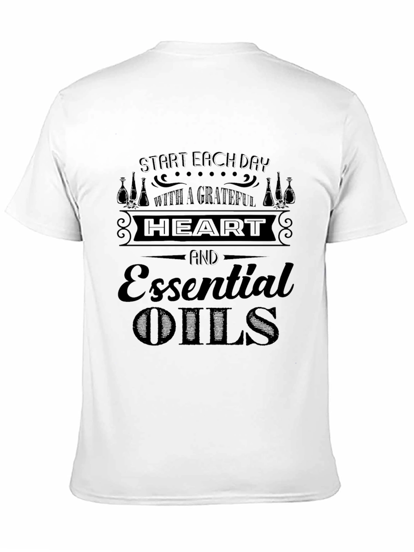 Black Grateful Heart Essential Oils Black T-Shirt view 11