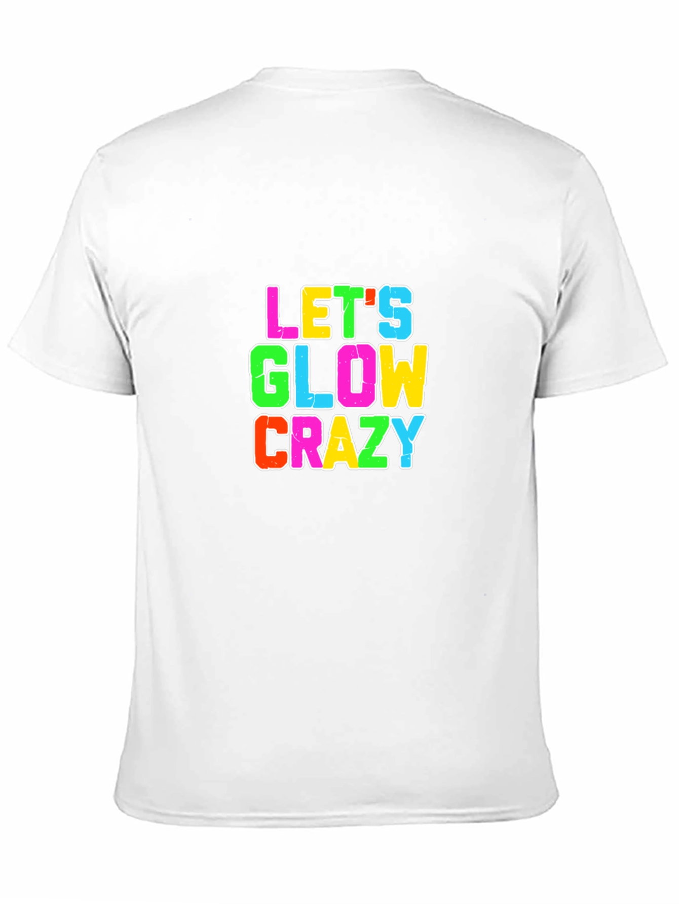 Black Let's Glow Crazy Black Graphic T-Shirt view 11