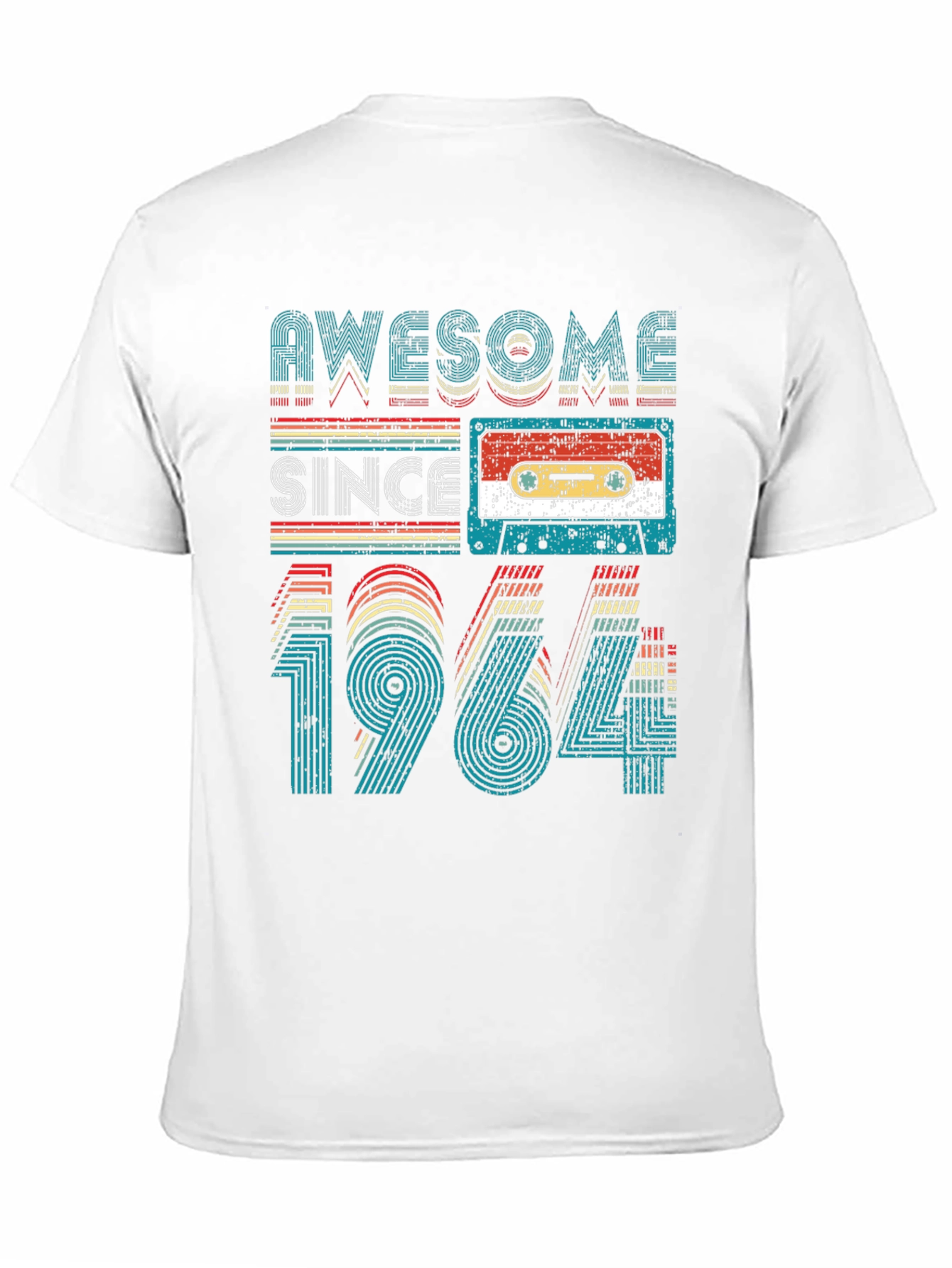 Black Awesome Since 1964 Cassette Tape Graphic Tee view 11