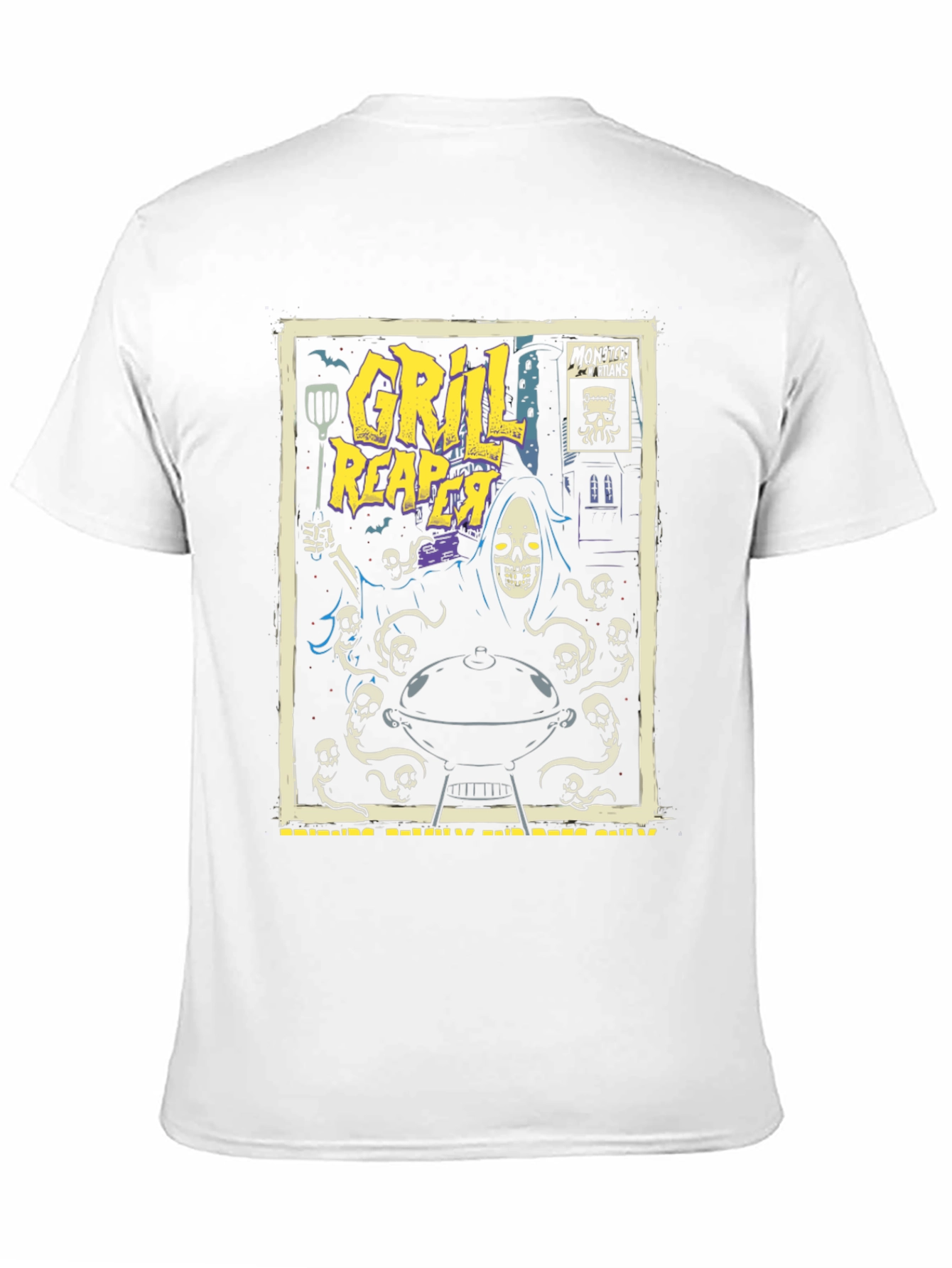 Black Grill Reaper Graphic T-Shirt view 11