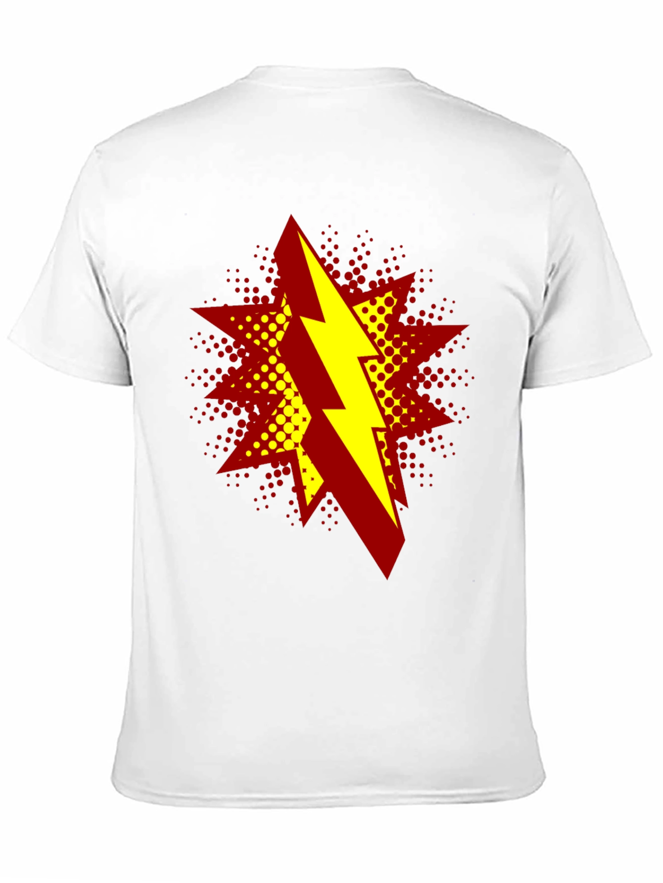 Black Bold Lightning Bolt Graphic T-Shirt view 11