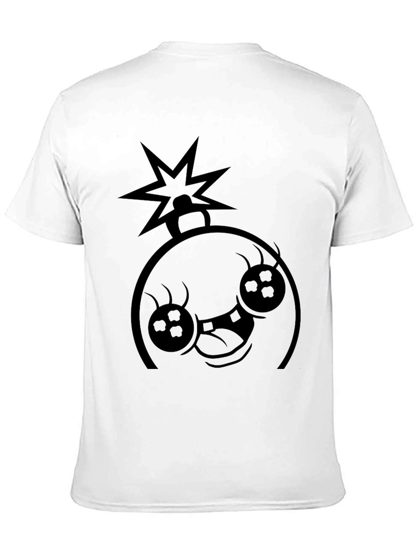Black Bomb Face Graphic Tee - Black Cotton Casual T-Shirt view 11