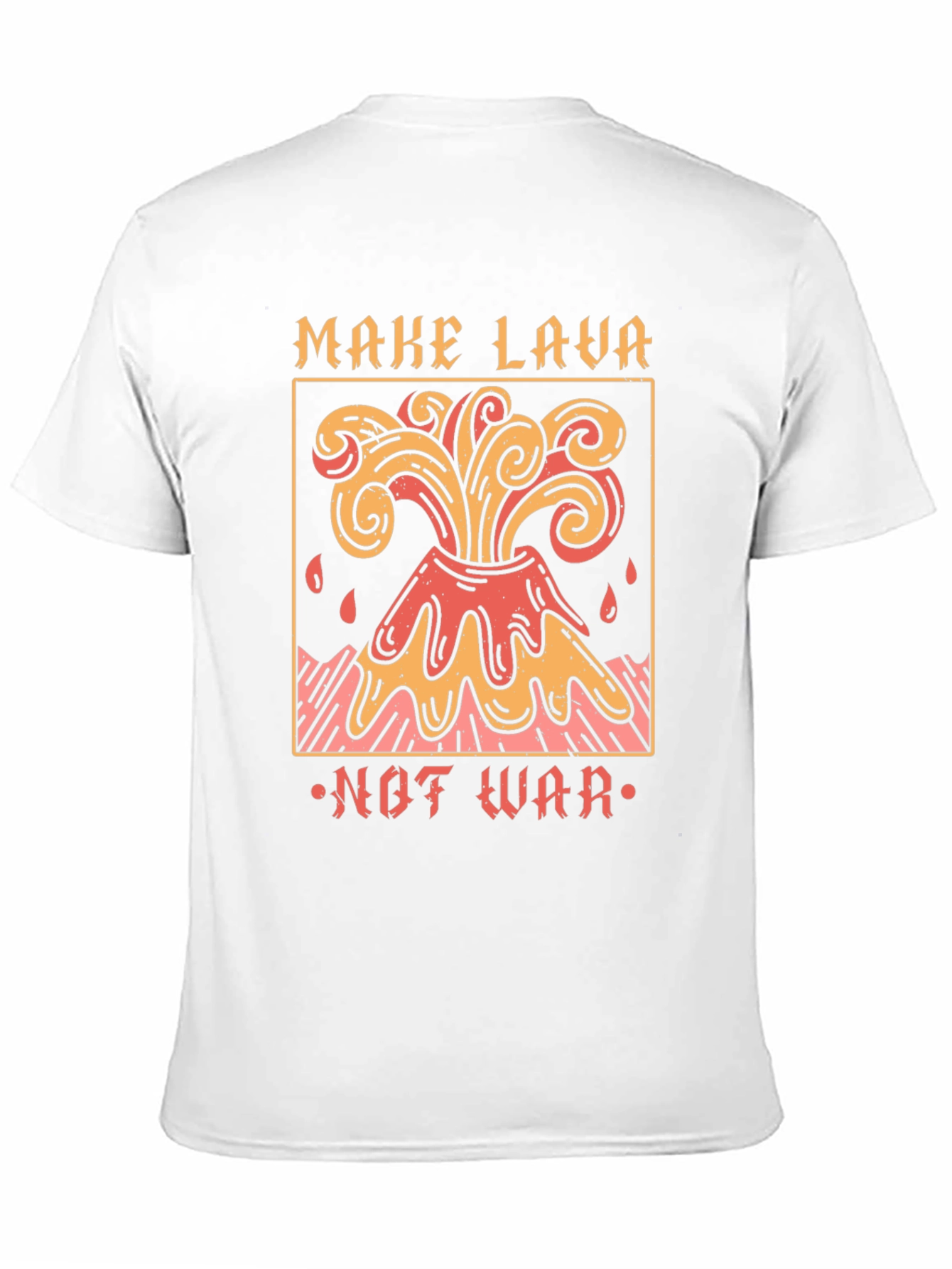 Black Make Lava Not War Graphic T-Shirt view 11