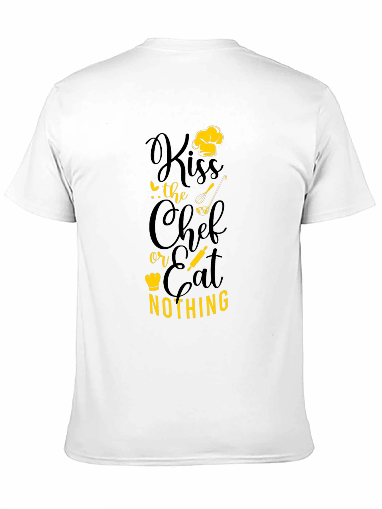 Black Kiss the Chef Graphic Tee - Funny Kitchen Shirt view 11