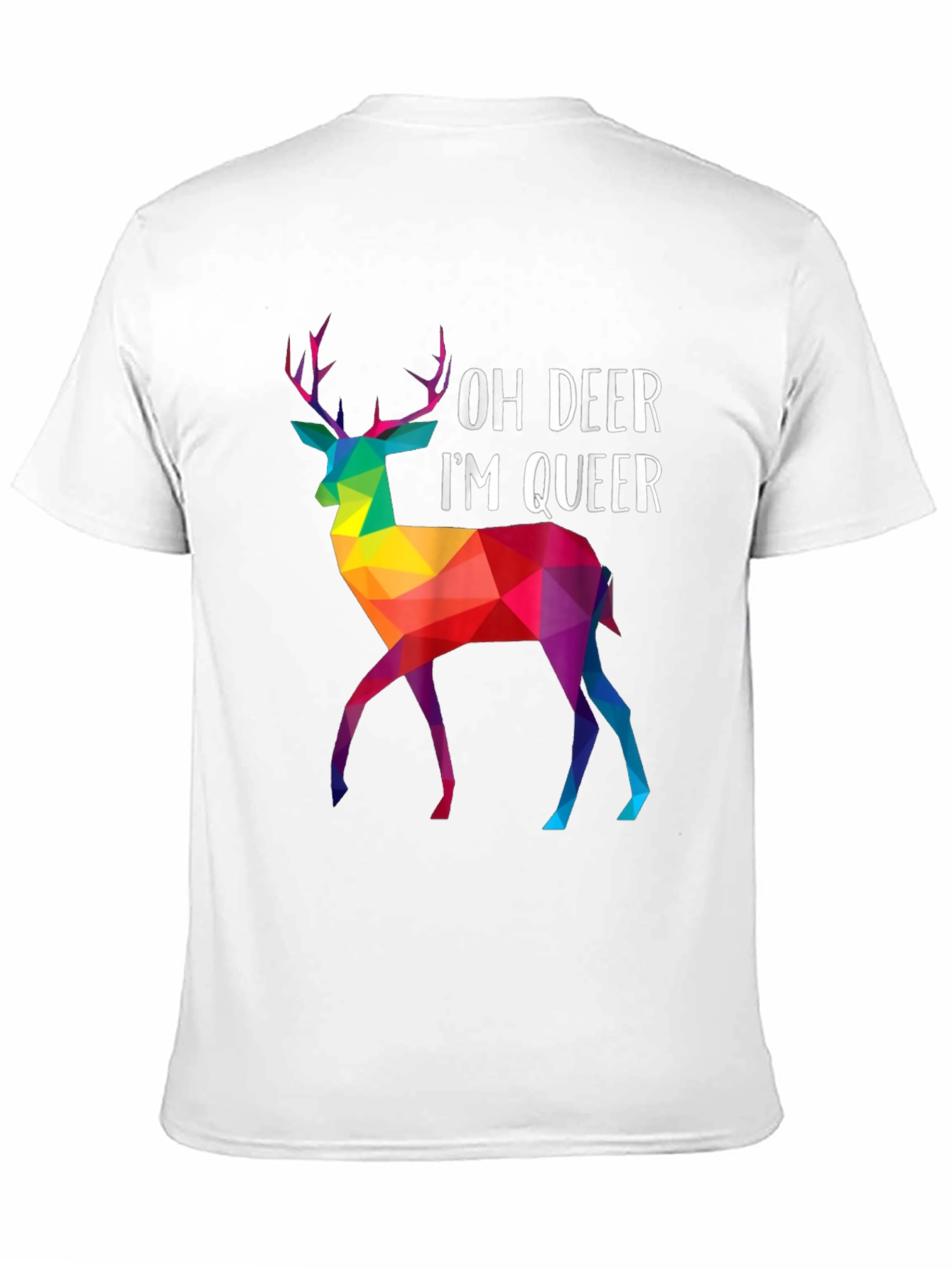 Black Oh Deer I'm Queer Pride T-Shirt view 11