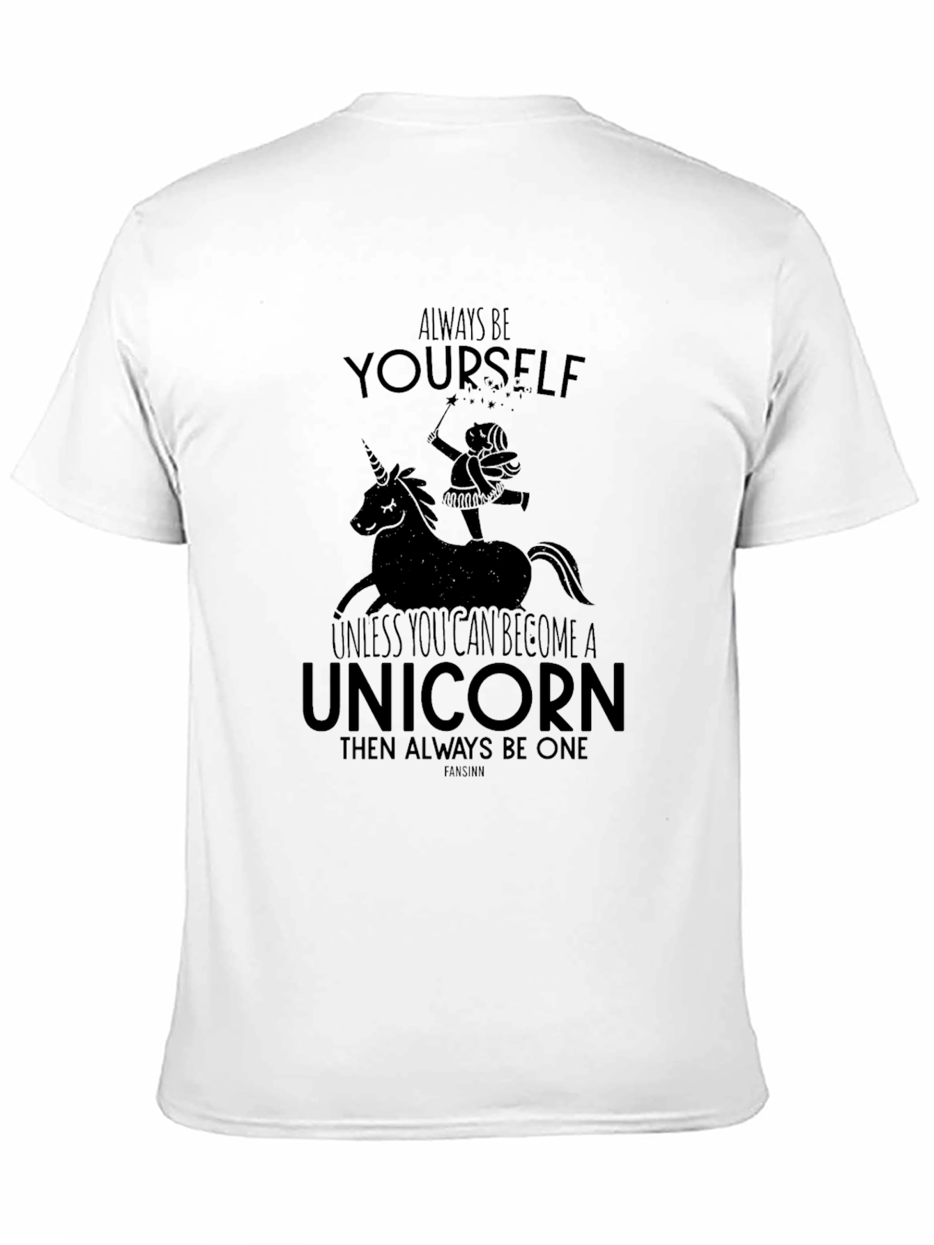 Black Unicorn Graphic Black T-Shirt view 11