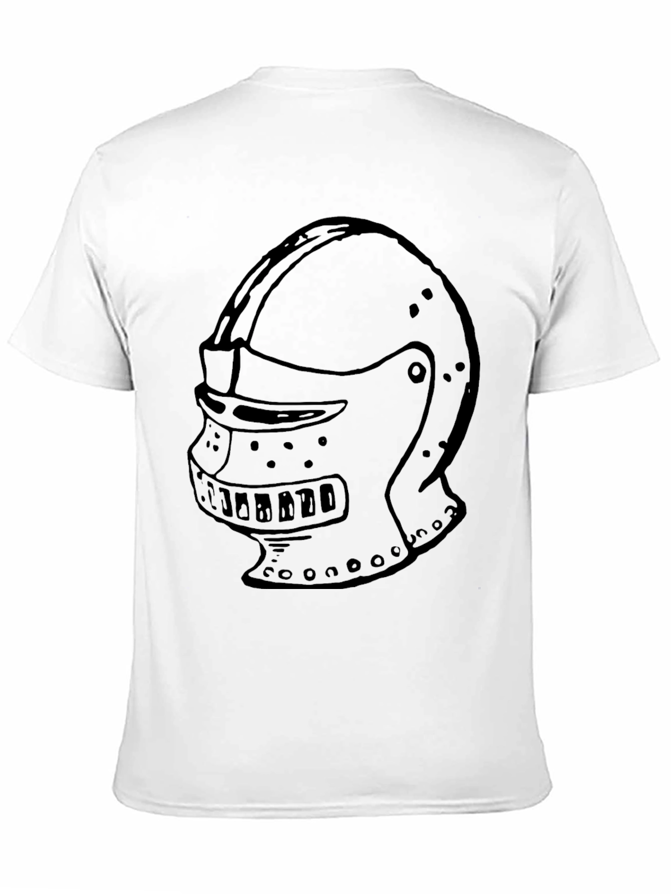 Black Knight Helmet Graphic Tee - Black Cotton Shirt view 11