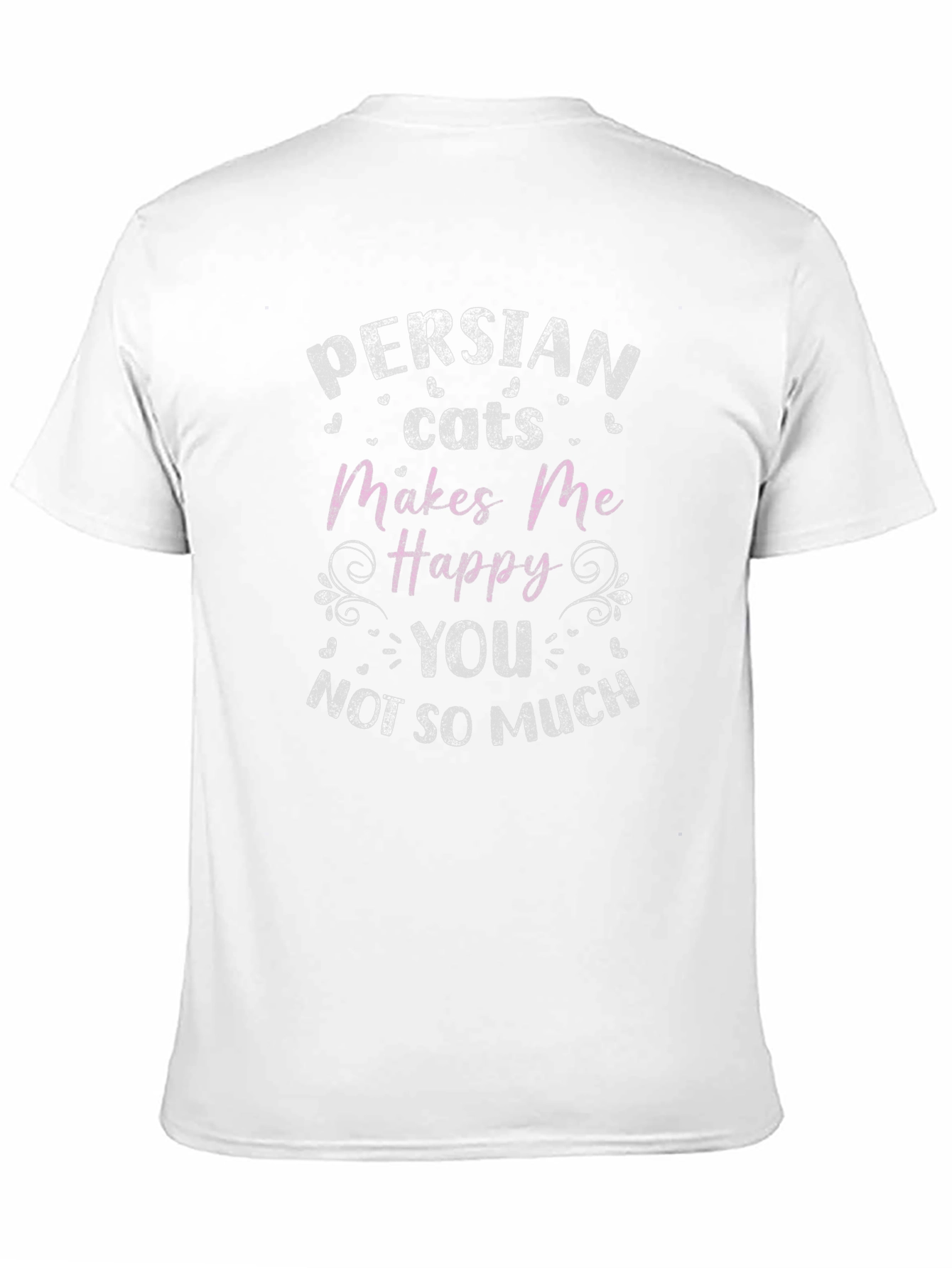 Black Persian Cat Lover T-Shirt - Makes Me Happy! view 11