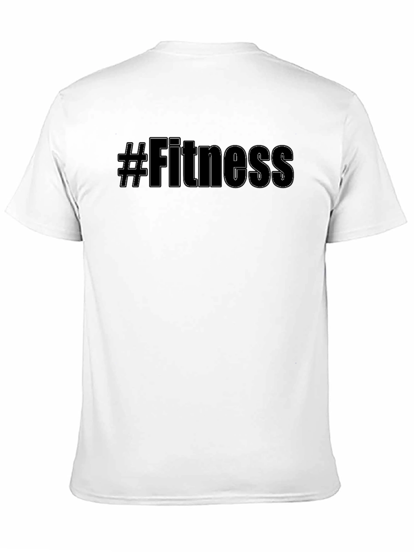 Black #Fitness Black Graphic Tee - Workout Motivation Shirt view 11