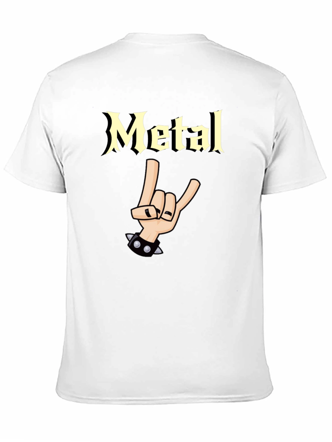 Black Metal Graphic T-Shirt - Rock On Hand Gesture view 11
