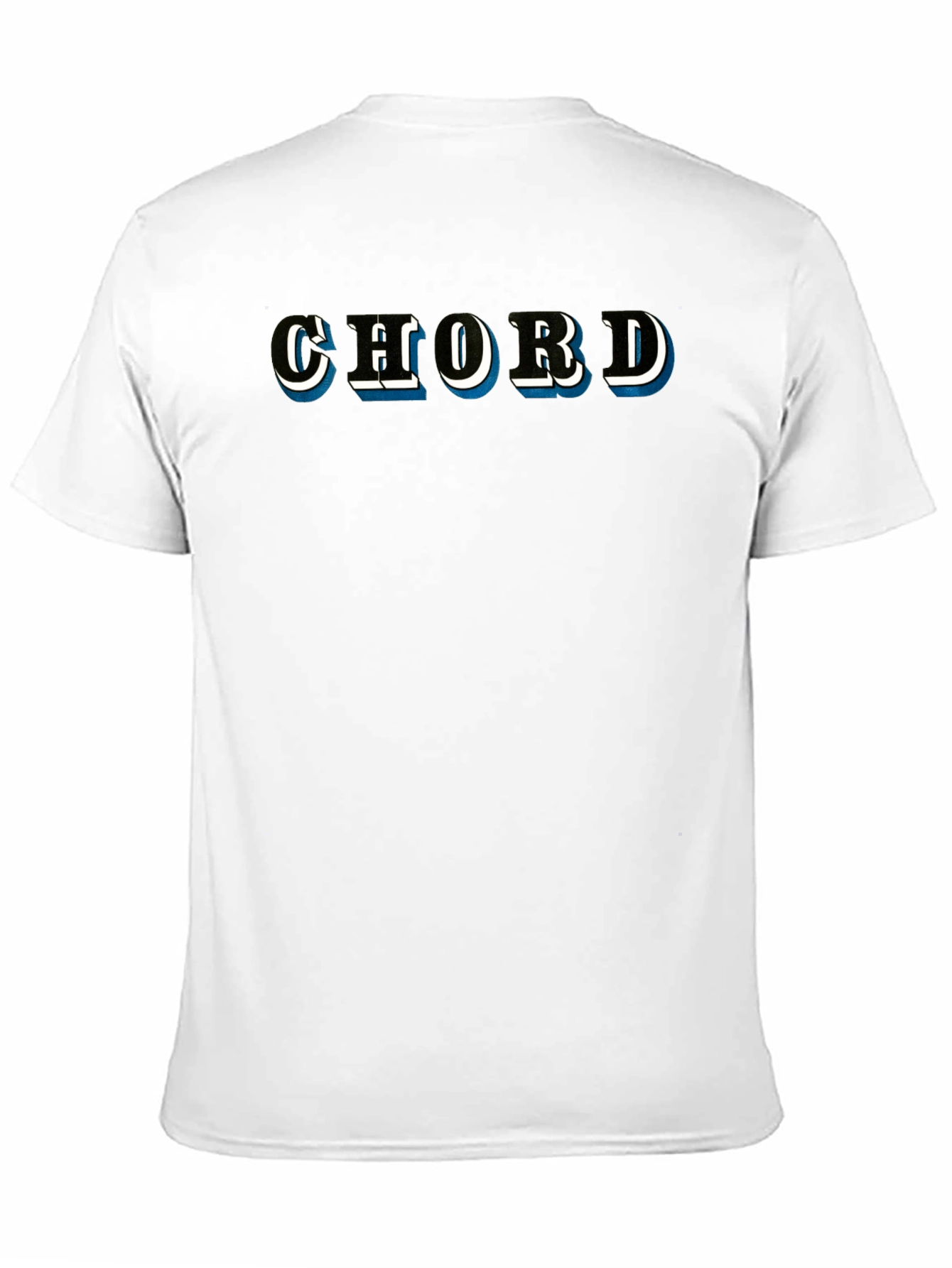 Black Retro CHORD Graphic Tee - Black Casual T-Shirt view 11