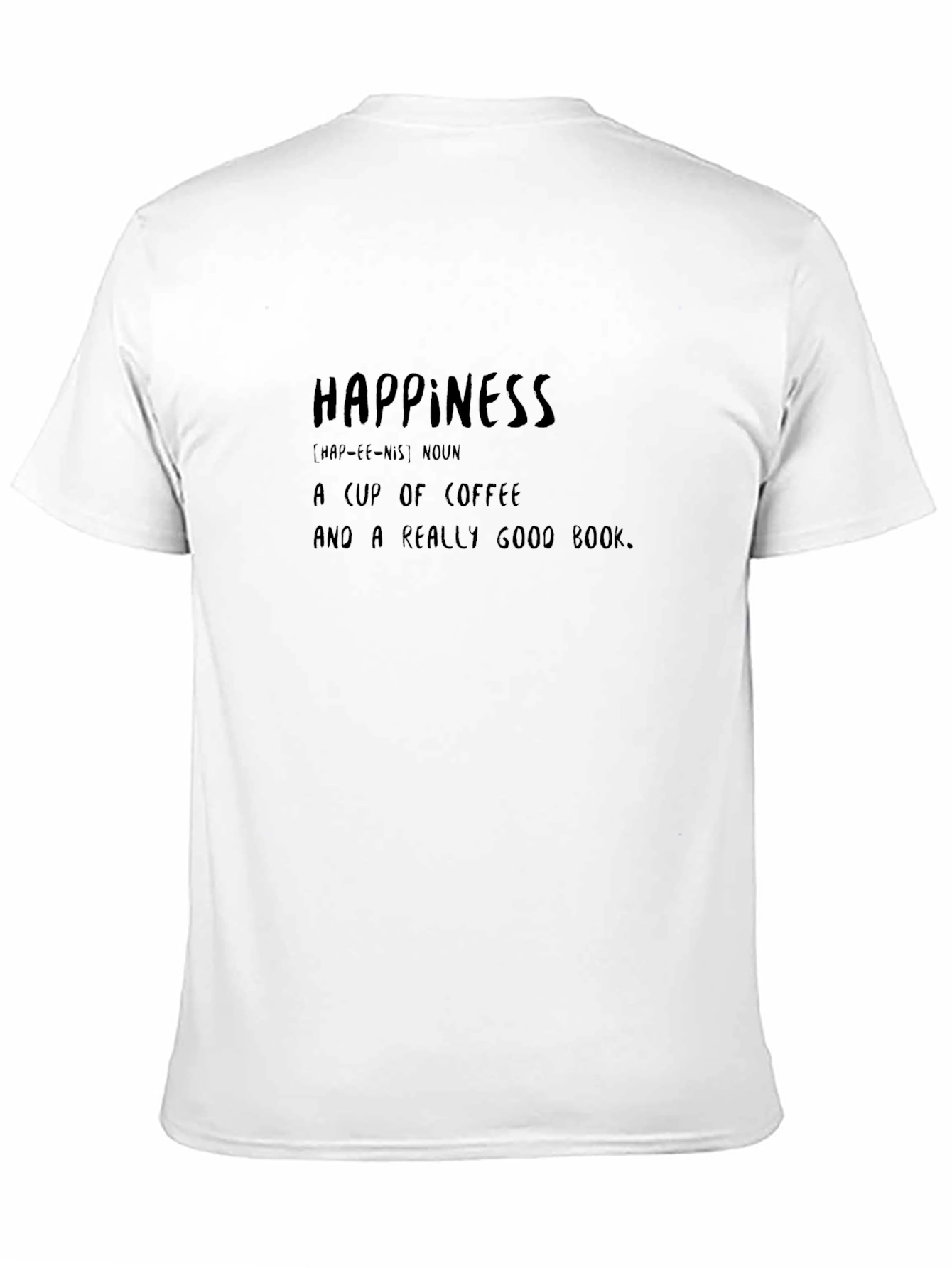 Black Happiness Definition Black T-Shirt view 11