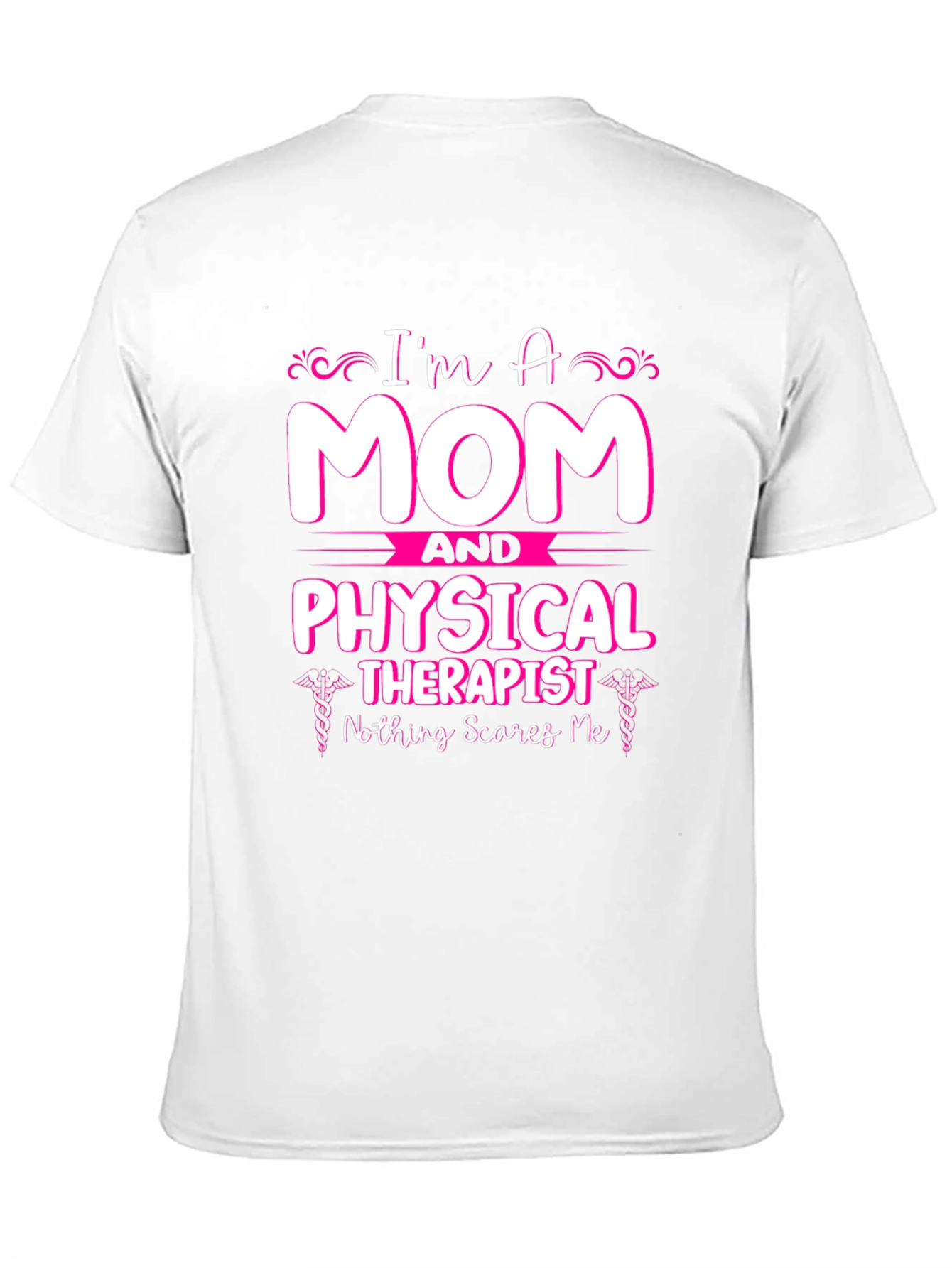 Black Mom Physical Therapist T-Shirt - Nothing Scares Me view 11