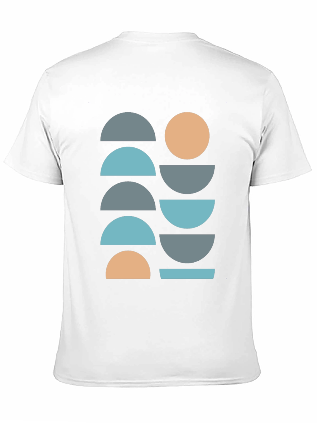 Black Geometric Pattern T-Shirt view 11