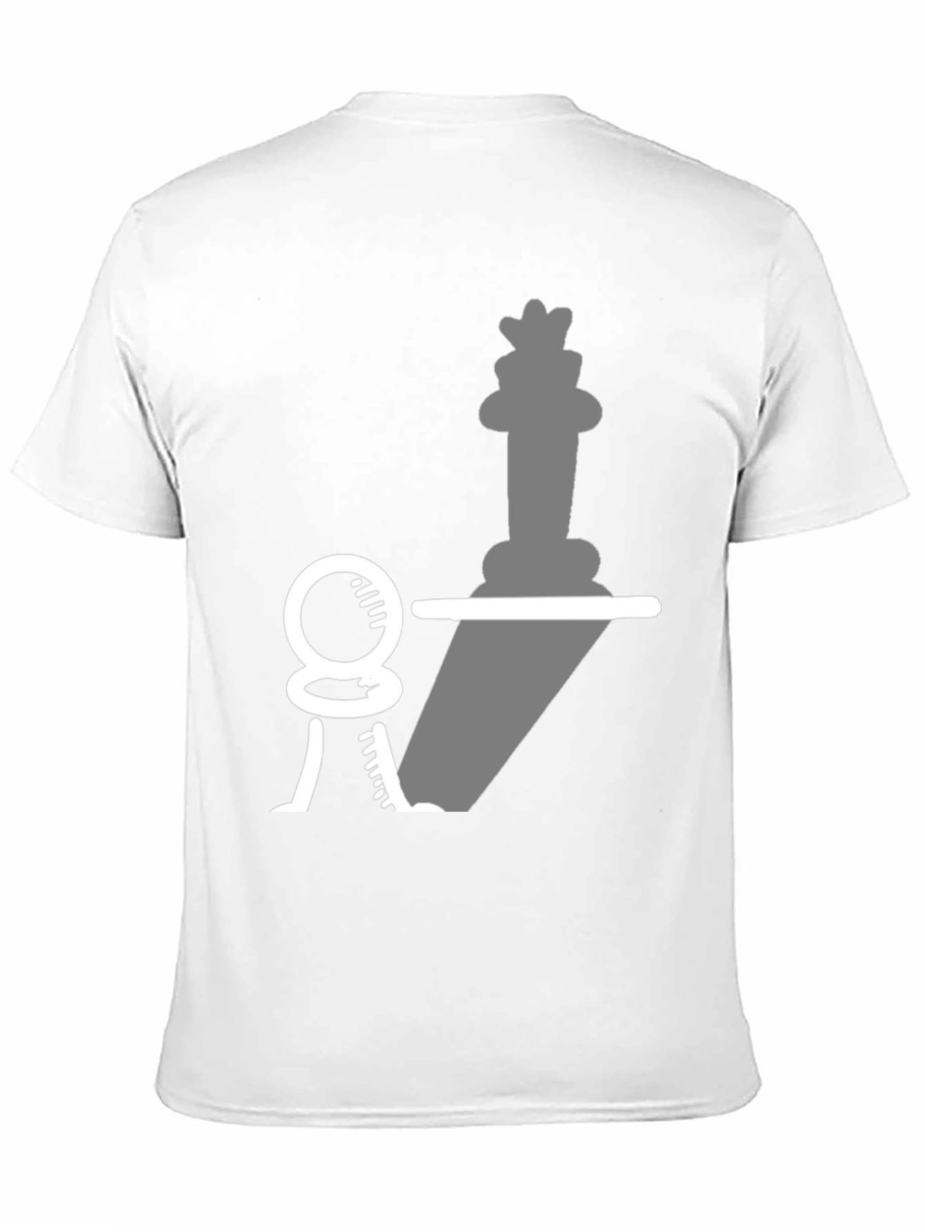 Black Chess Piece Shadow T-Shirt - Pawn to King view 11