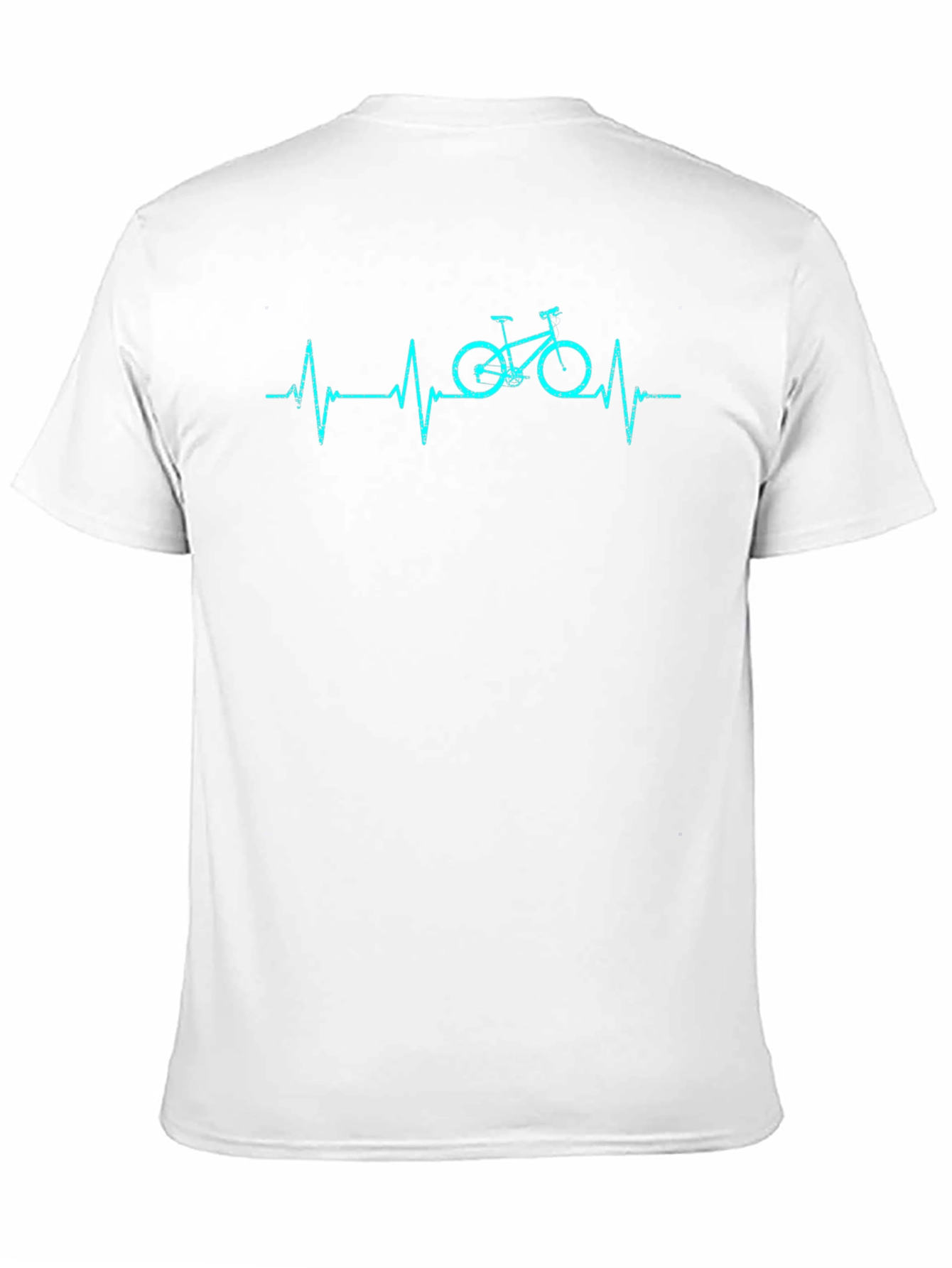 Black Heartbeat Bike Graphic T-Shirt view 11