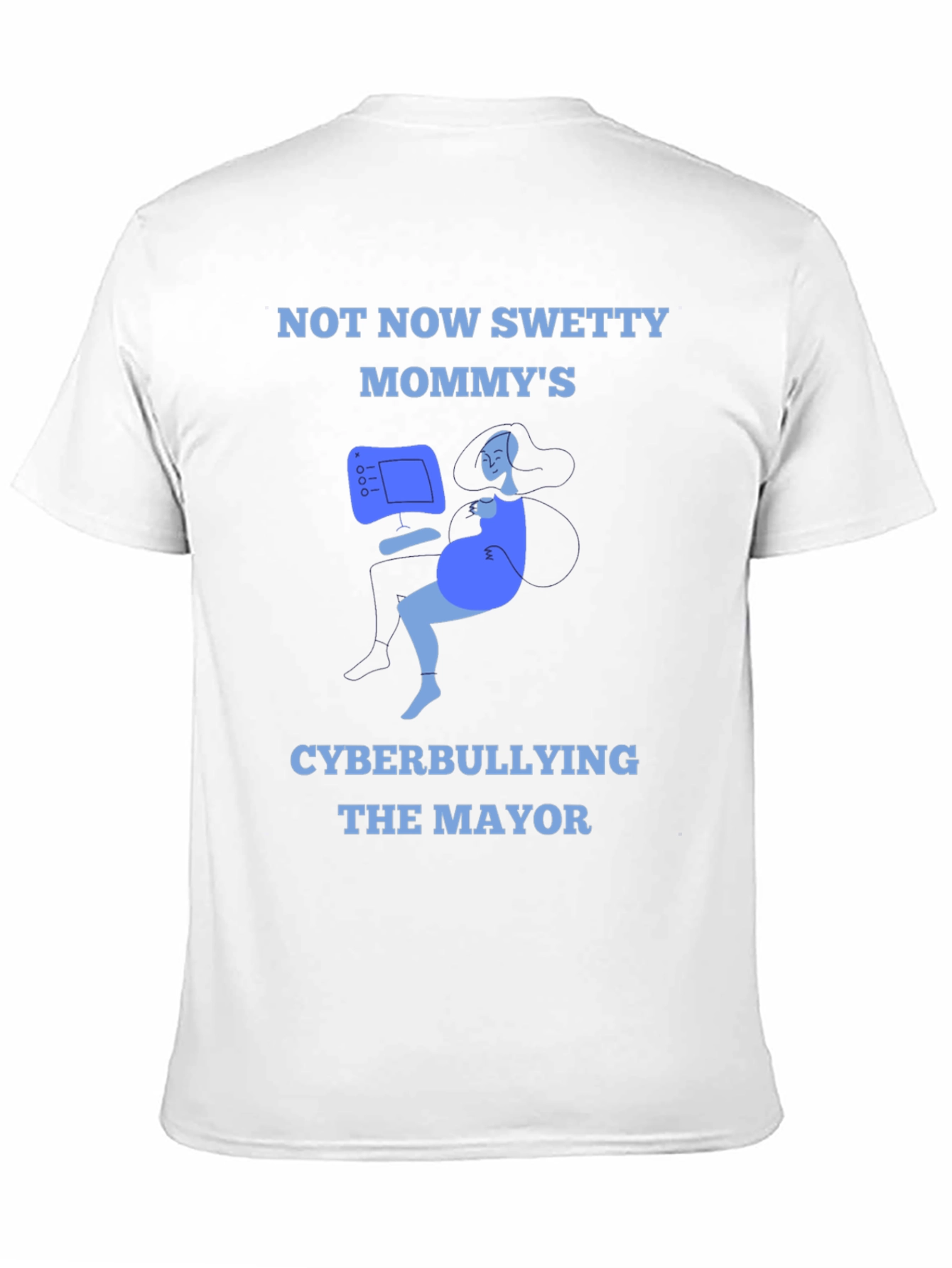 Black Cyberbullying Mommy T-Shirt - Funny Graphic Tee view 11