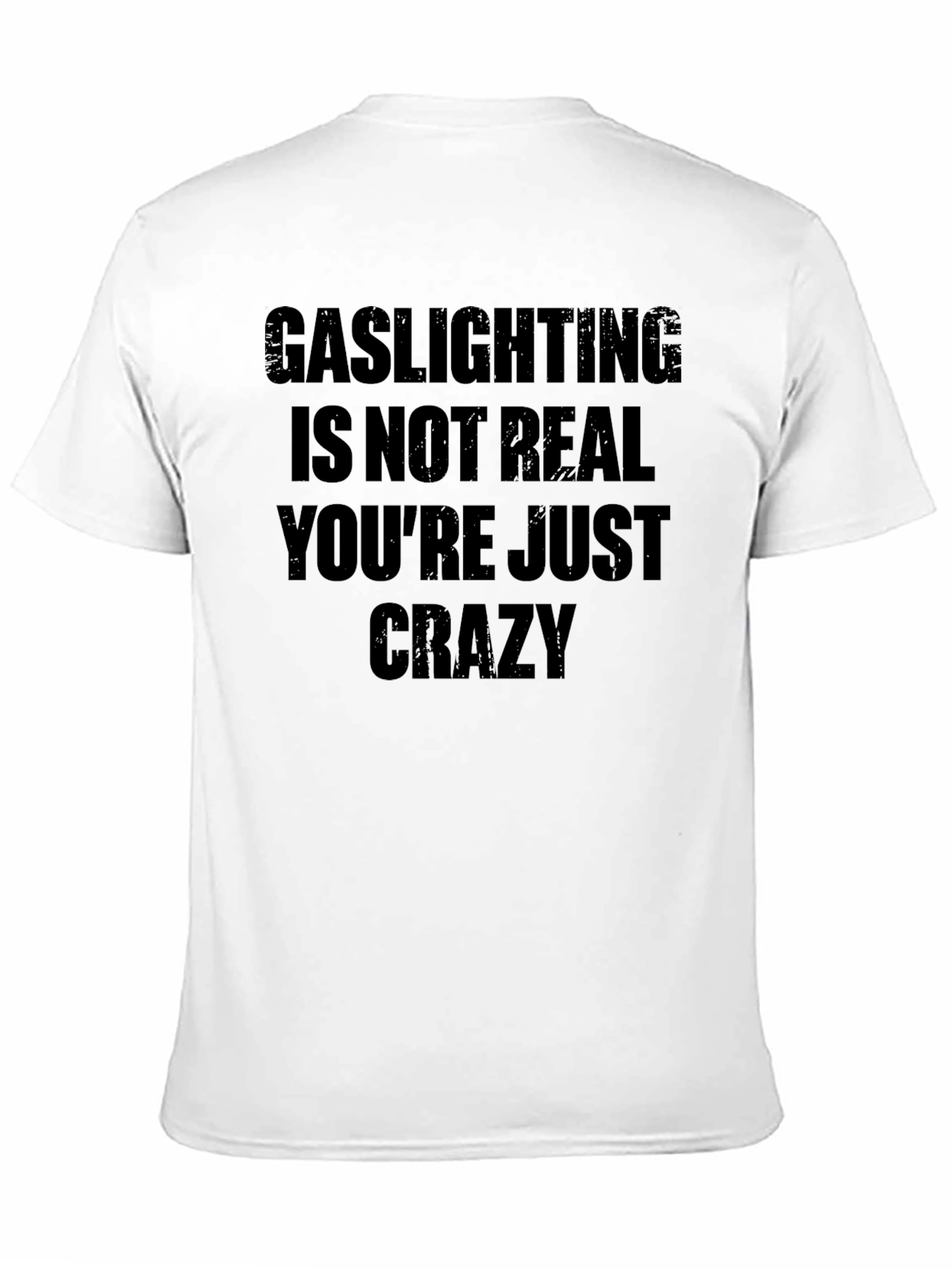 Black Gaslighting Slogan Graphic Tee view 11