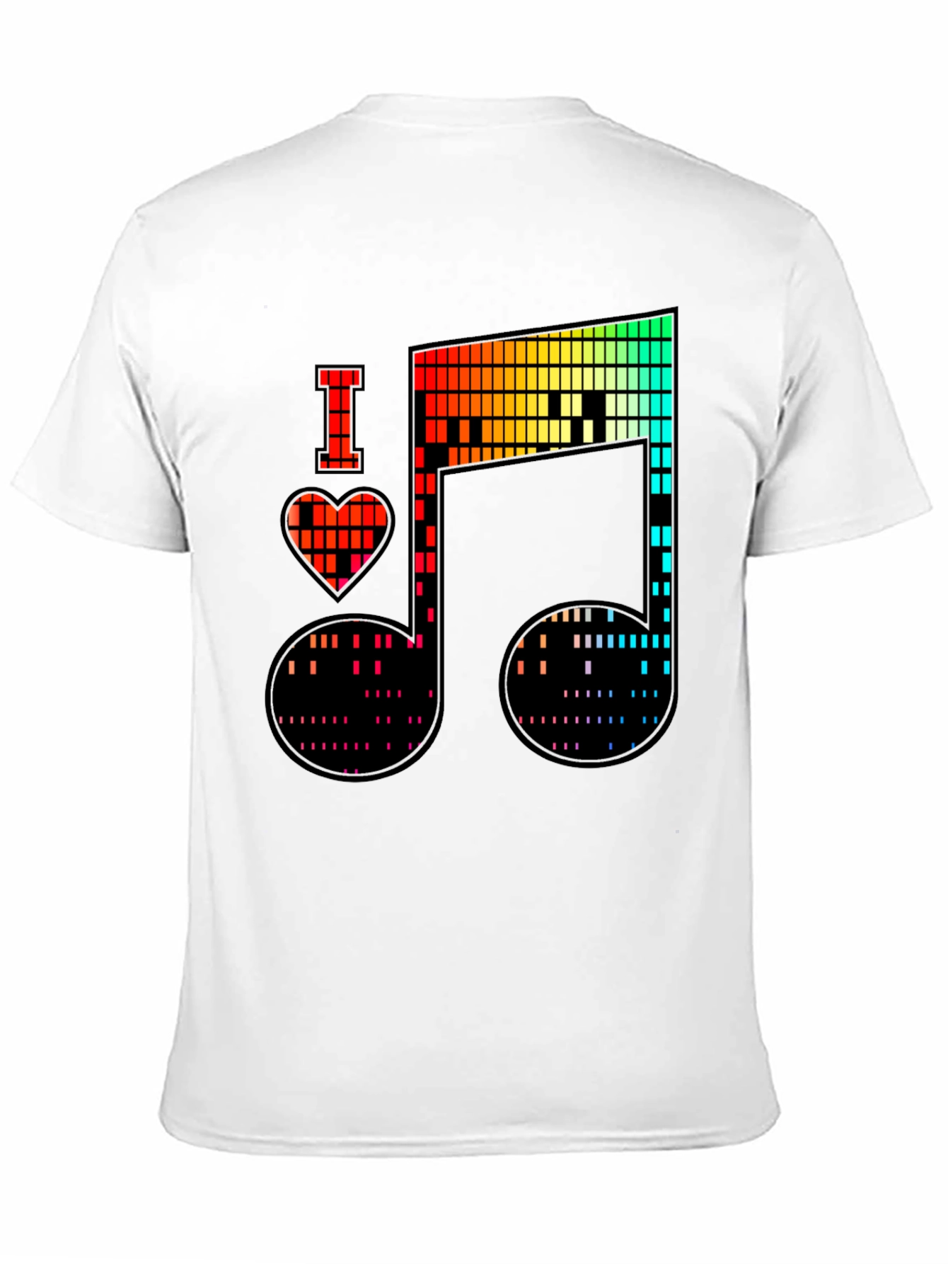 Black I Heart Music Note Graphic Tee - Black view 11