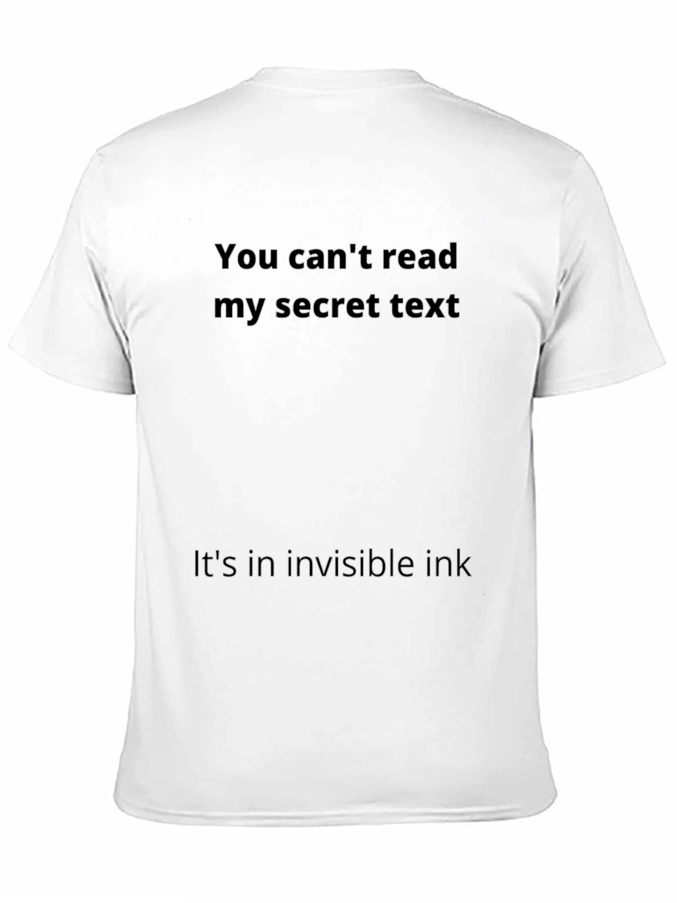 Black Invisible Ink Secret T-Shirt view 11