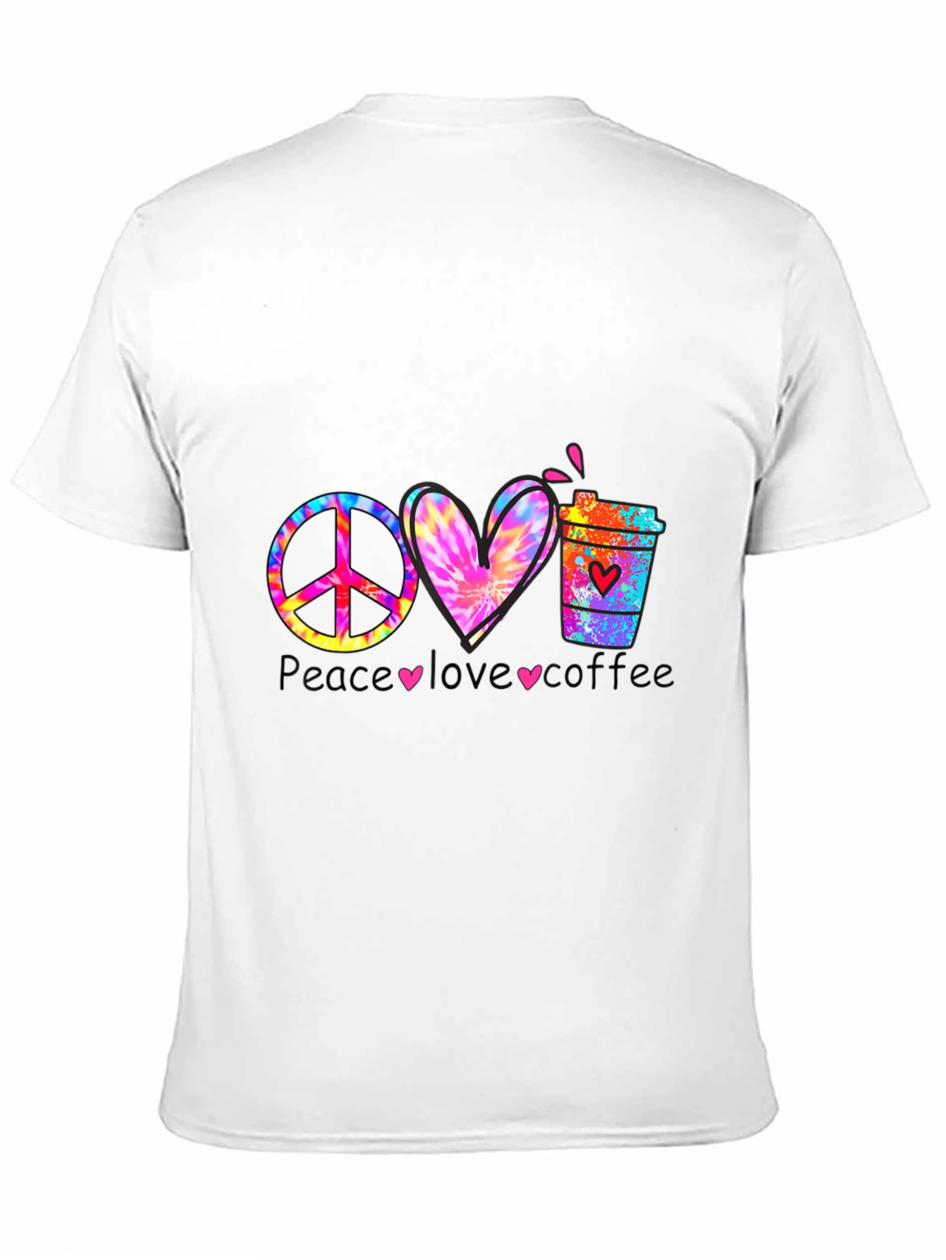Black Peace Love Coffee Graphic Tee view 11
