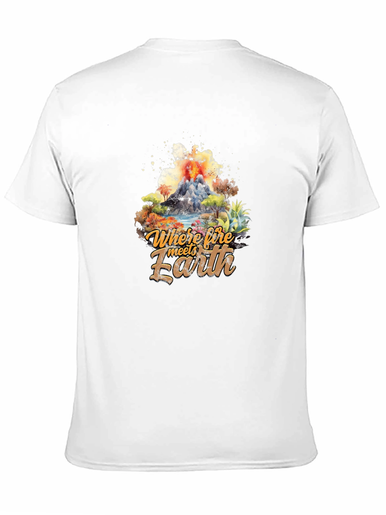 Black Where Fire Meets Earth Graphic Tee view 11